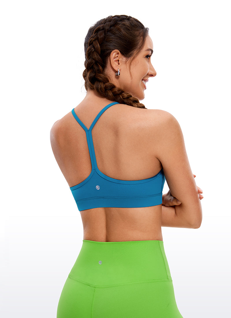 Suporta sa Magaan na Yoga para sa Kababaihan ng CRZ YOGA Butterluxe Sports Bra Y back Super-sonic Blue