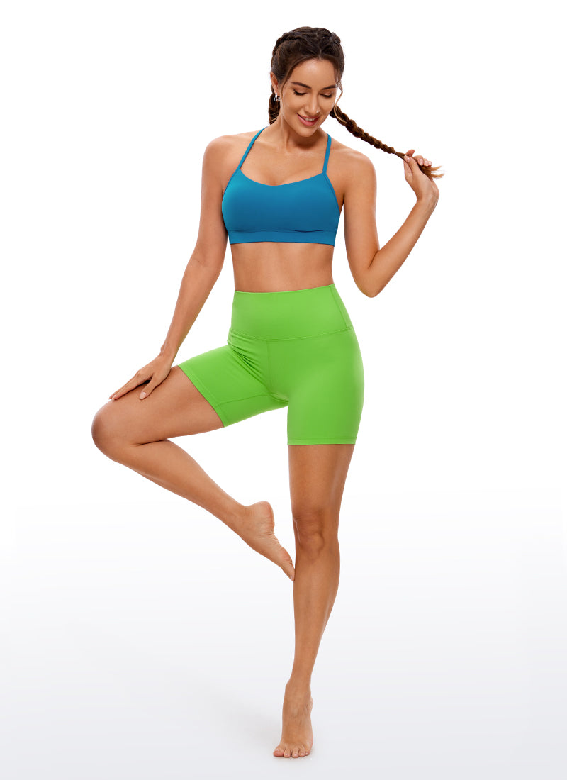 Suporta sa Magaan na Yoga para sa Kababaihan ng CRZ YOGA Butterluxe Sports Bra Y back Super-sonic Blue