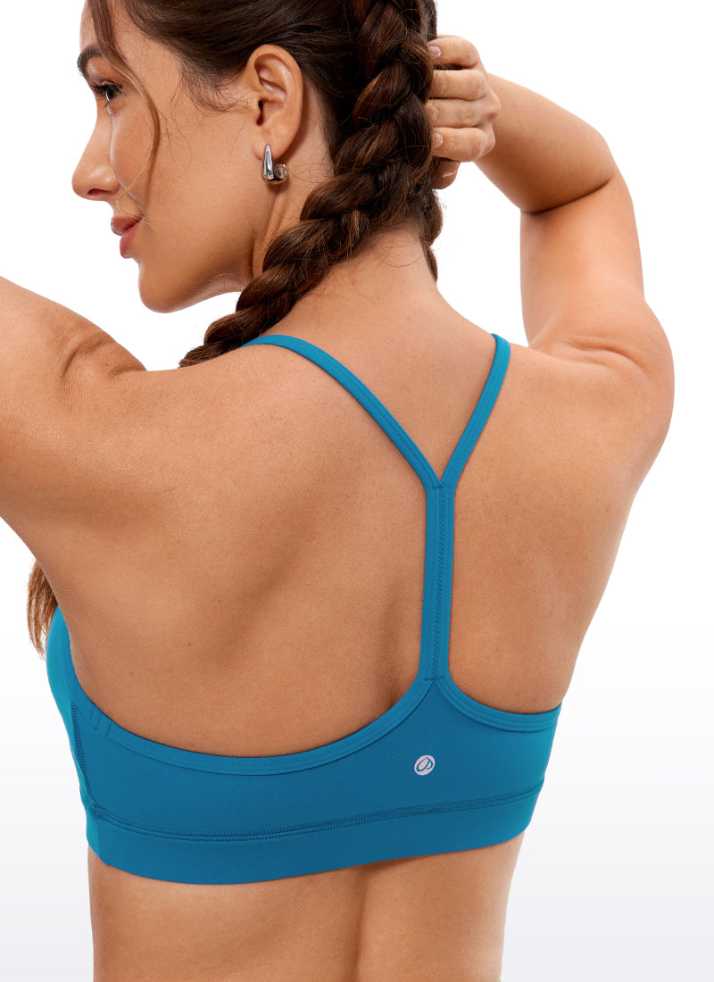 Suporta sa Magaan na Yoga para sa Kababaihan ng CRZ YOGA Butterluxe Sports Bra Y back Super-sonic Blue