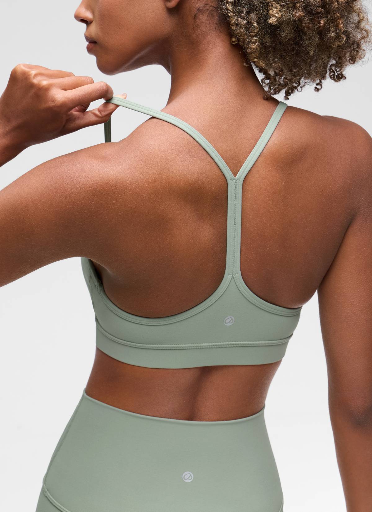 CRZ YOGA Women's Yoga Light Support Butterluxe Sports Bra Y back Green Palm Court