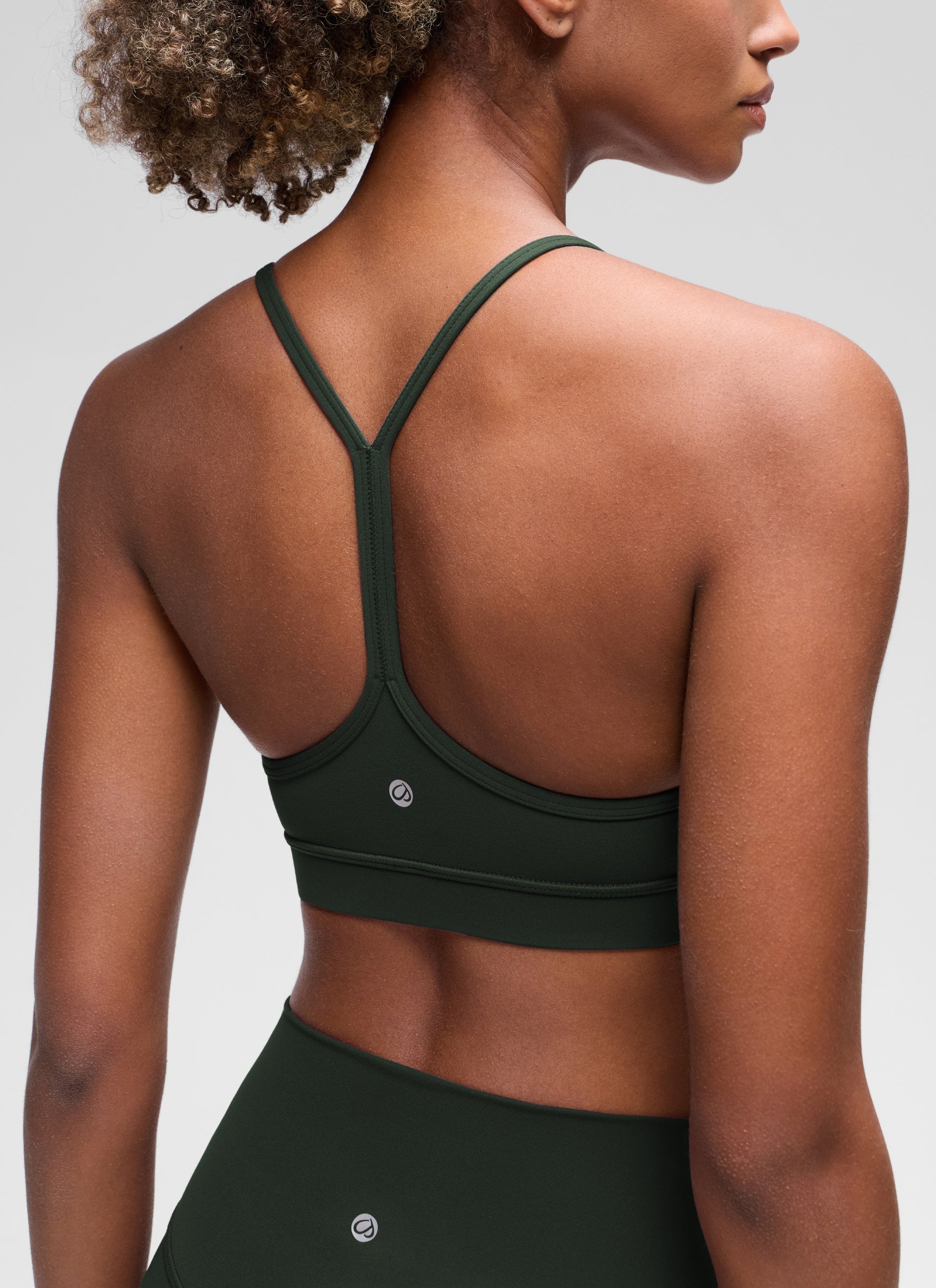 CRZ YOGA Women's Yoga Light Support Butterluxe Sports Bra Y back Legend Green