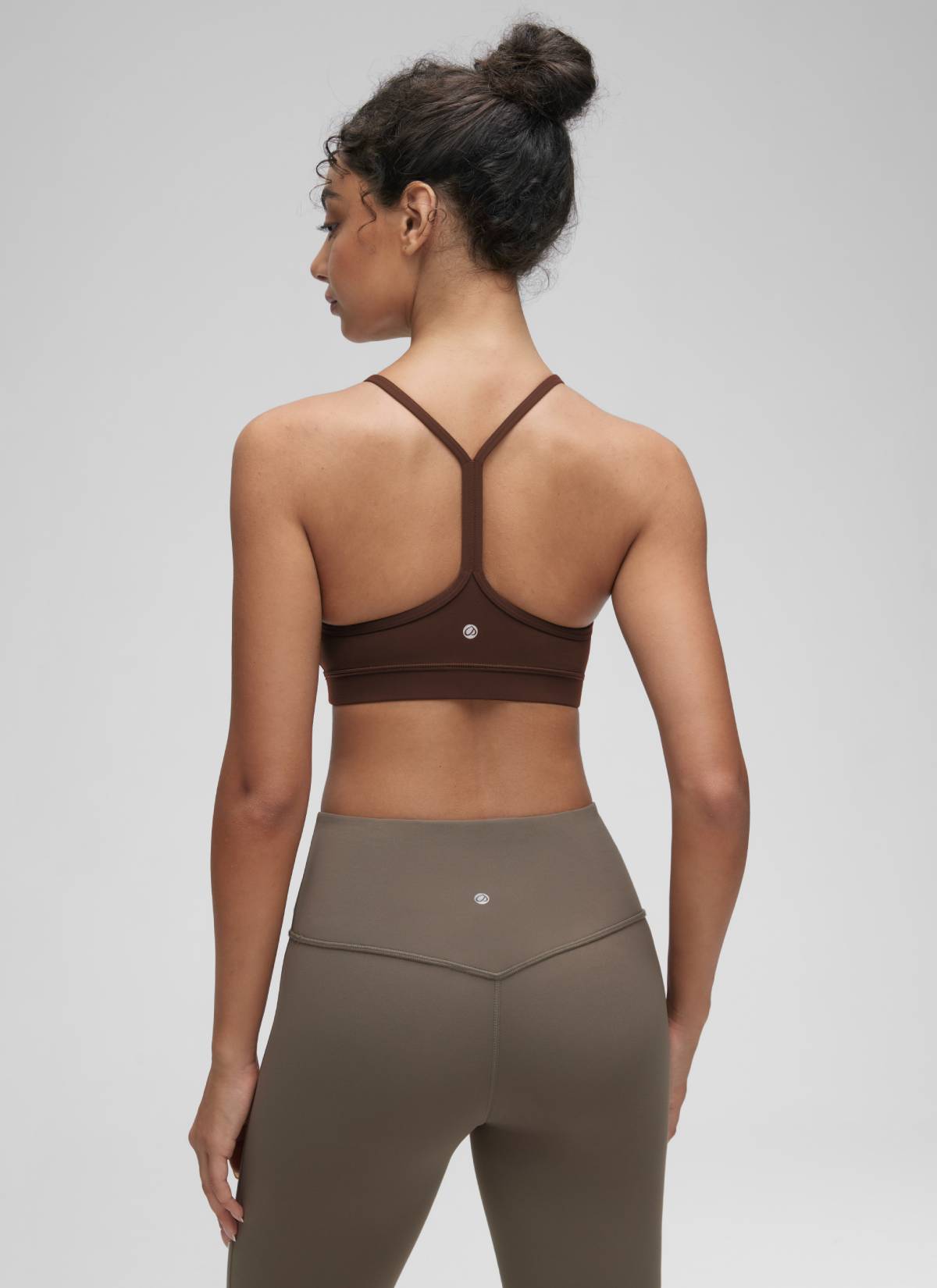 Suporta sa Magaan na Yoga para sa Kababaihan ng CRZ YOGA Butterluxe Sports Bra Y back Lava Brown