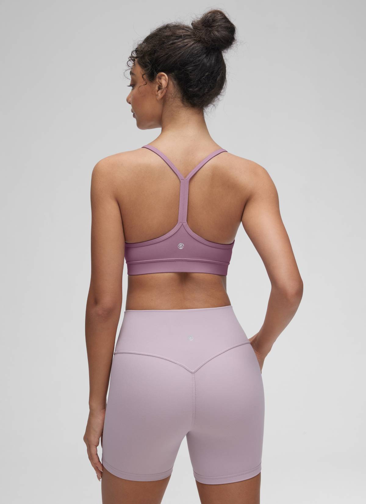 Suporta sa Magaan na Yoga para sa Kababaihan ng CRZ YOGA Butterluxe Sports Bra Y back Light Lavender