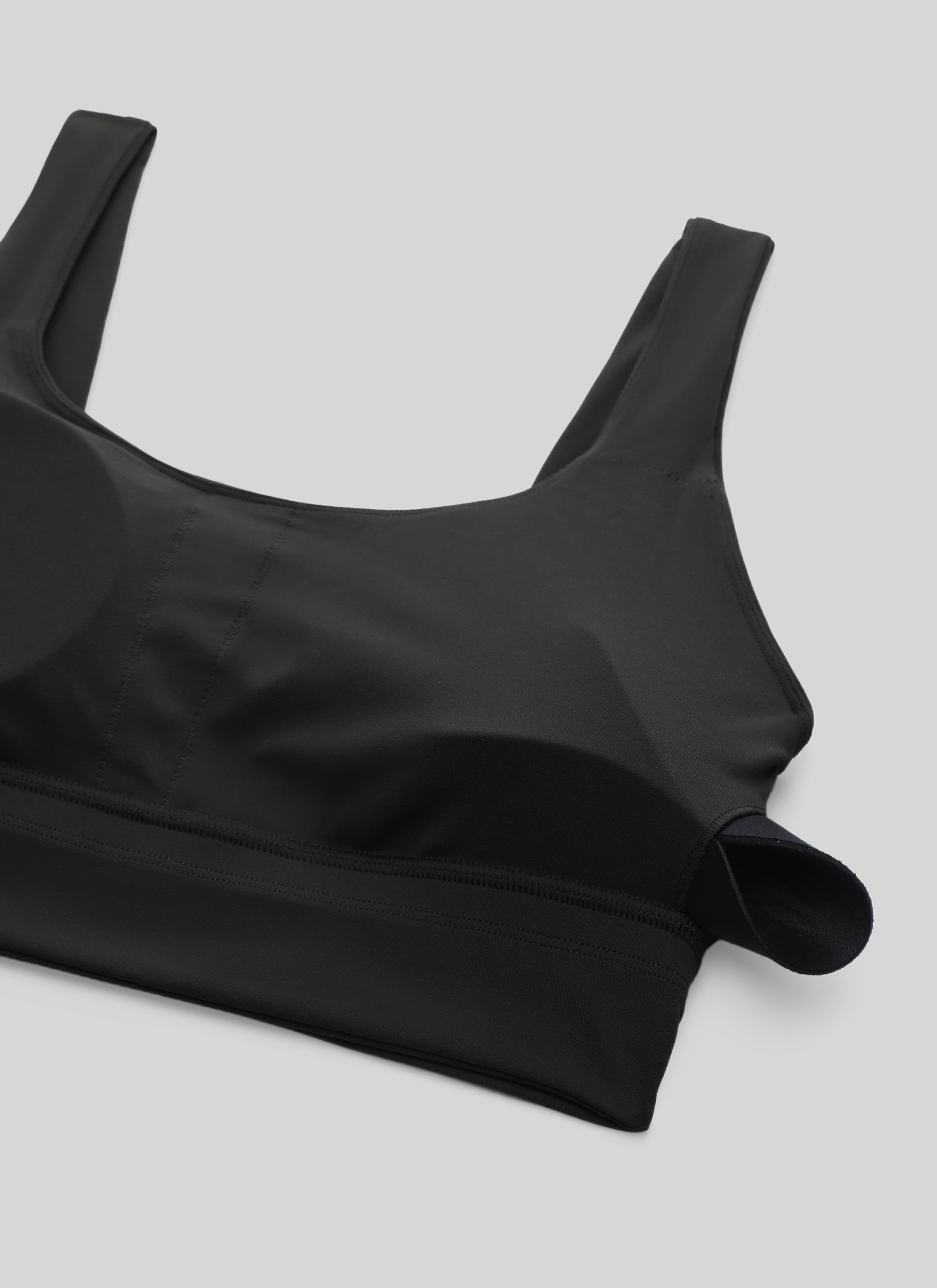CRZ YOGA Yoga para sa Kababaihan na Mababang Suporta Butterluxe Sport Bra U Back Longline Itim