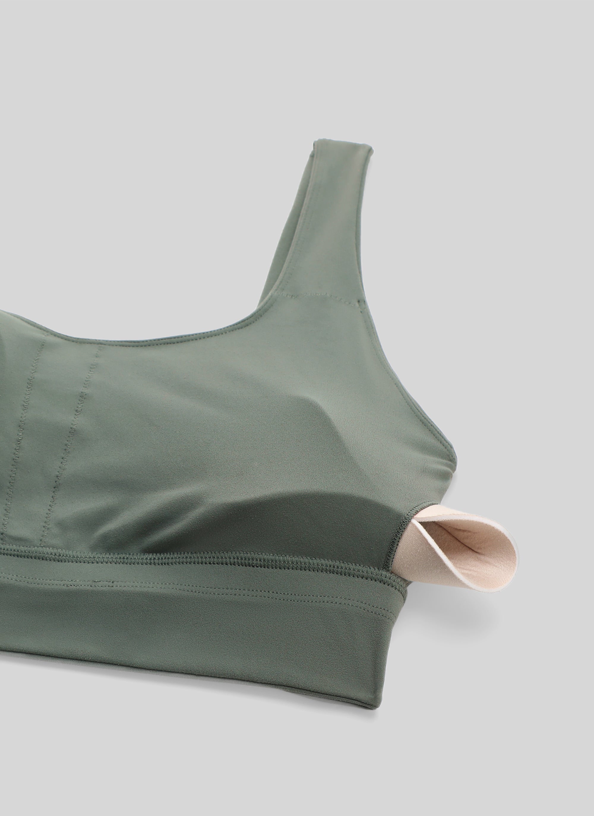 CRZ YOGA Yoga para sa Kababaihan na Mababang Suporta Butterluxe Sport Bra U Back Longline Grey Sage