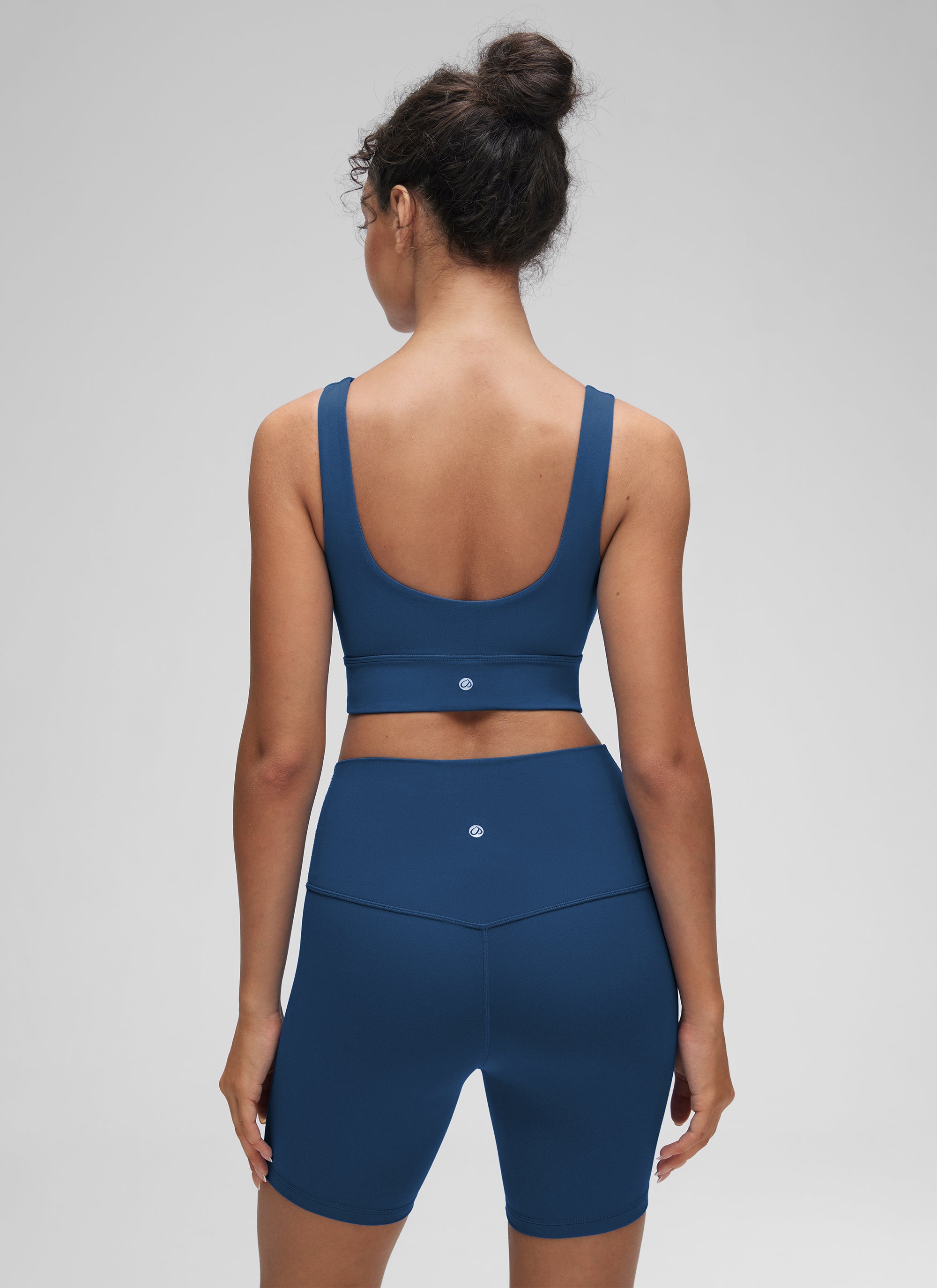 CRZ YOGA Yoga para sa Kababaihan na Mababang Suporta Butterluxe Sport Bra U Back Longline French Navy