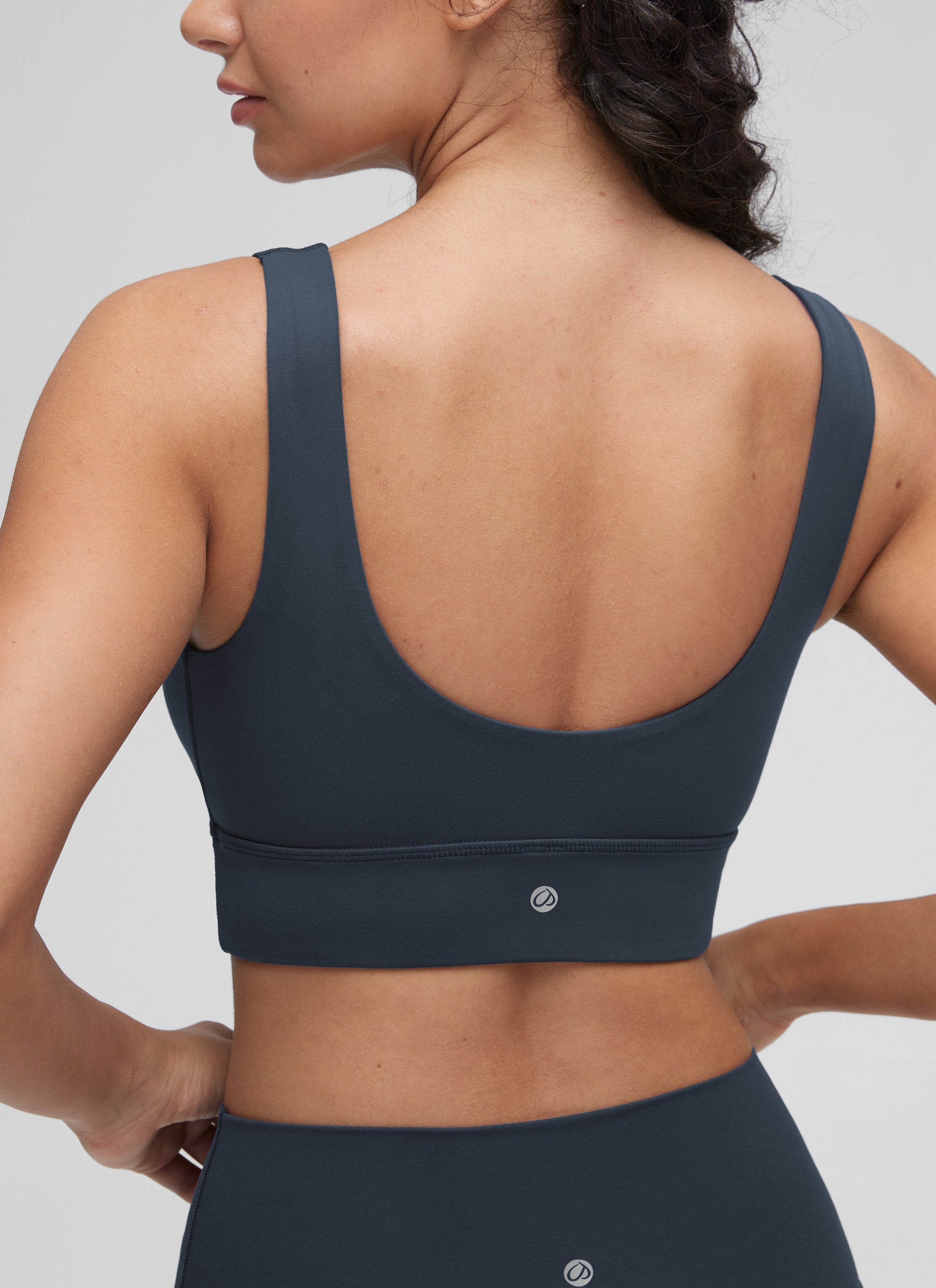CRZ YOGA Yoga para sa Kababaihan na Mababang Suporta Butterluxe Sport Bra U Back Longline True Navy