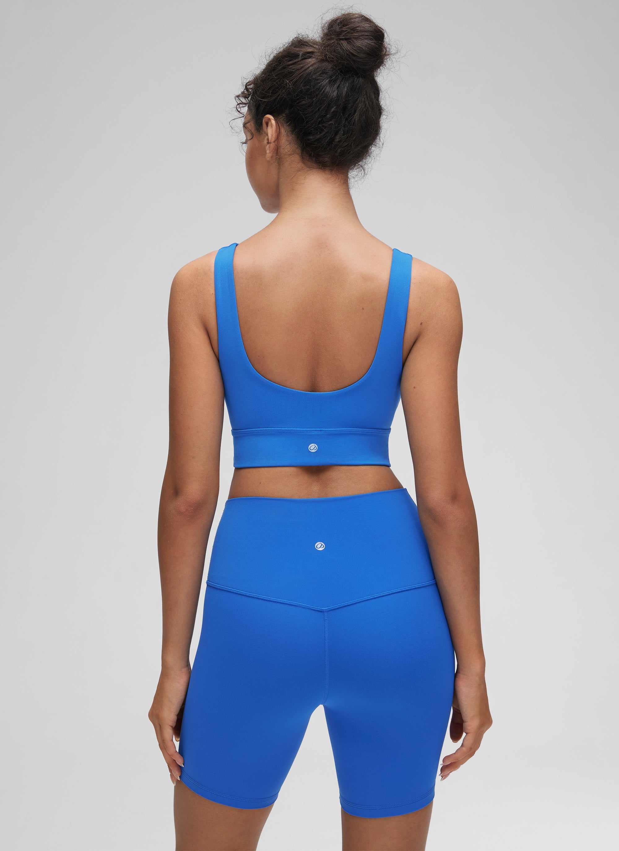 CRZ YOGA Yoga para sa Kababaihan na Mababang Suporta Butterluxe Sport Bra U Back Longline Sparkle Blue
