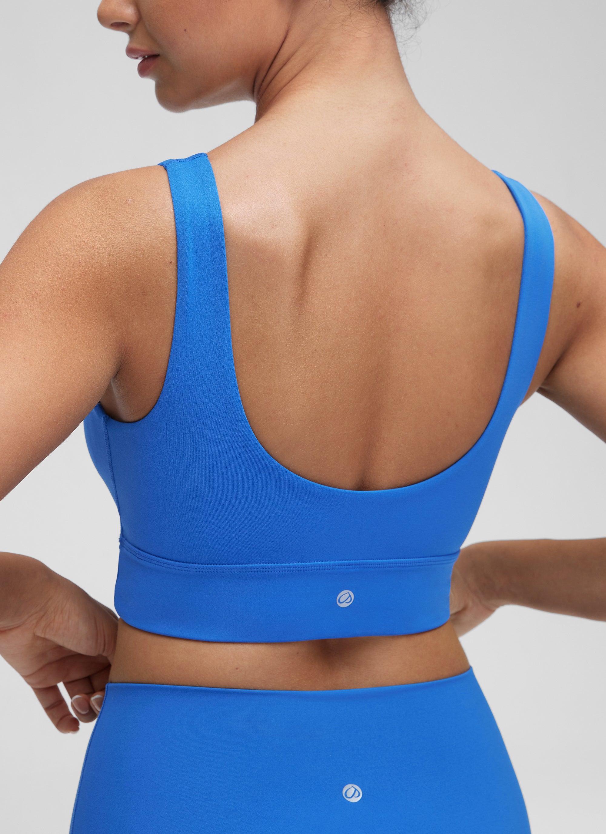 CRZ YOGA Yoga para sa Kababaihan na Mababang Suporta Butterluxe Sport Bra U Back Longline Sparkle Blue
