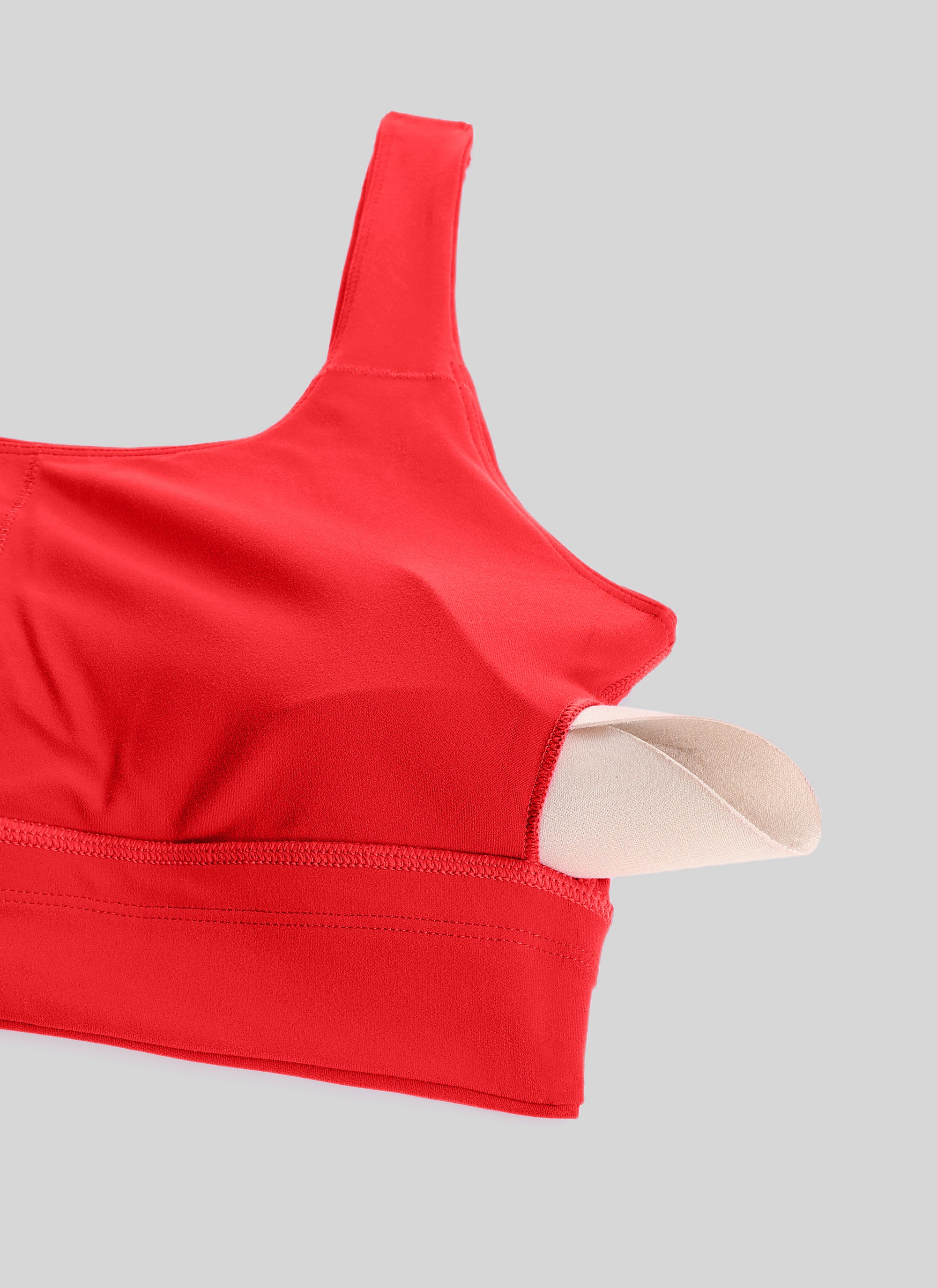 CRZ YOGA Yoga para sa Kababaihan na Mababang Suporta Butterluxe Sport Bra U Back Longline Deep Red