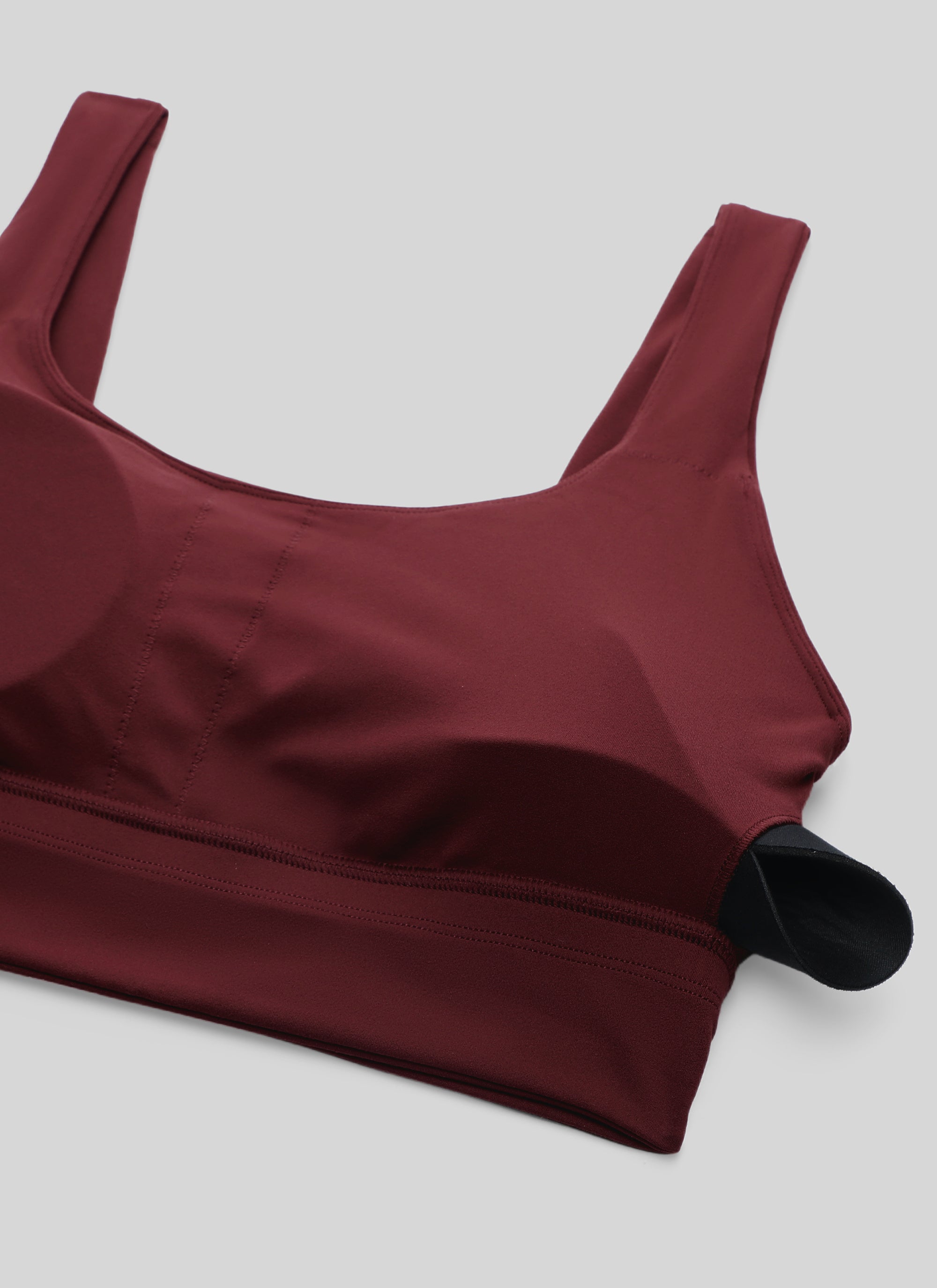 CRZ YOGA Yoga para sa Kababaihan na Mababang Suporta Butterluxe Sport Bra U Back Longline Pulang Merlot