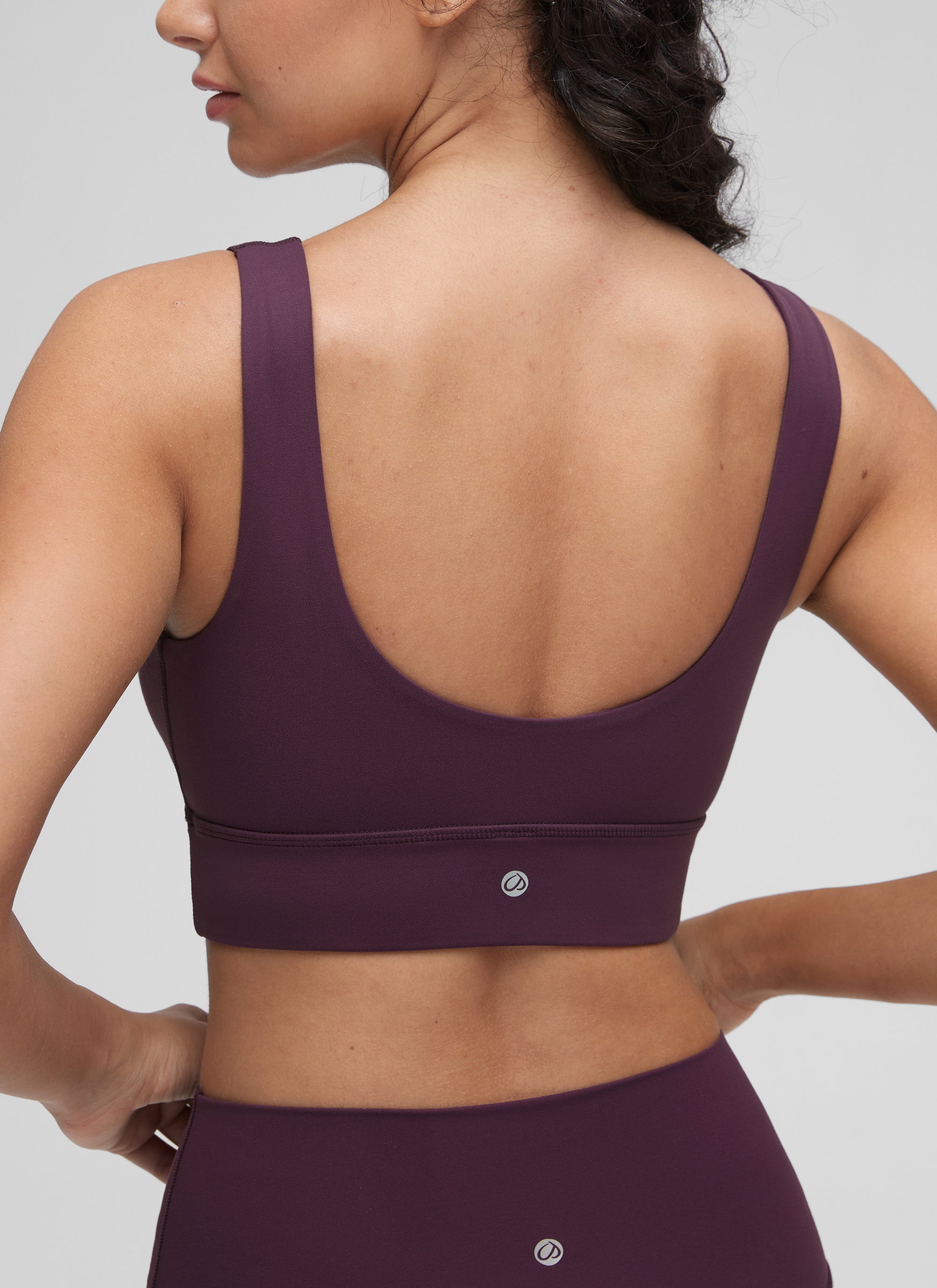 CRZ YOGA Yoga para sa Kababaihan na Mababang Suporta Butterluxe Sport Bra U Back Longline Deep Purple