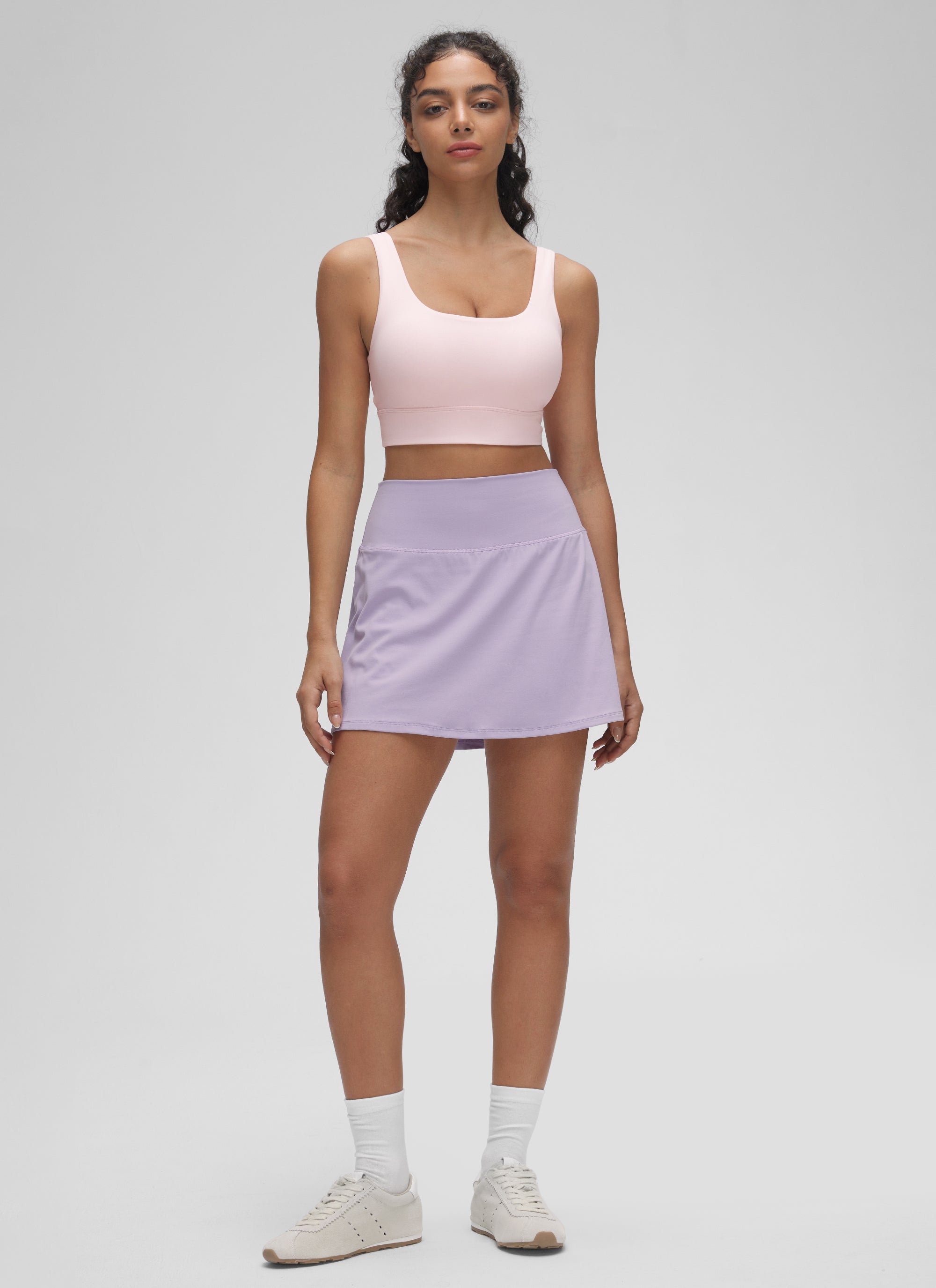 CRZ YOGA Yoga para sa Kababaihan na Mababang Suporta Butterluxe Sport Bra U Back Longline Strawberry Pink