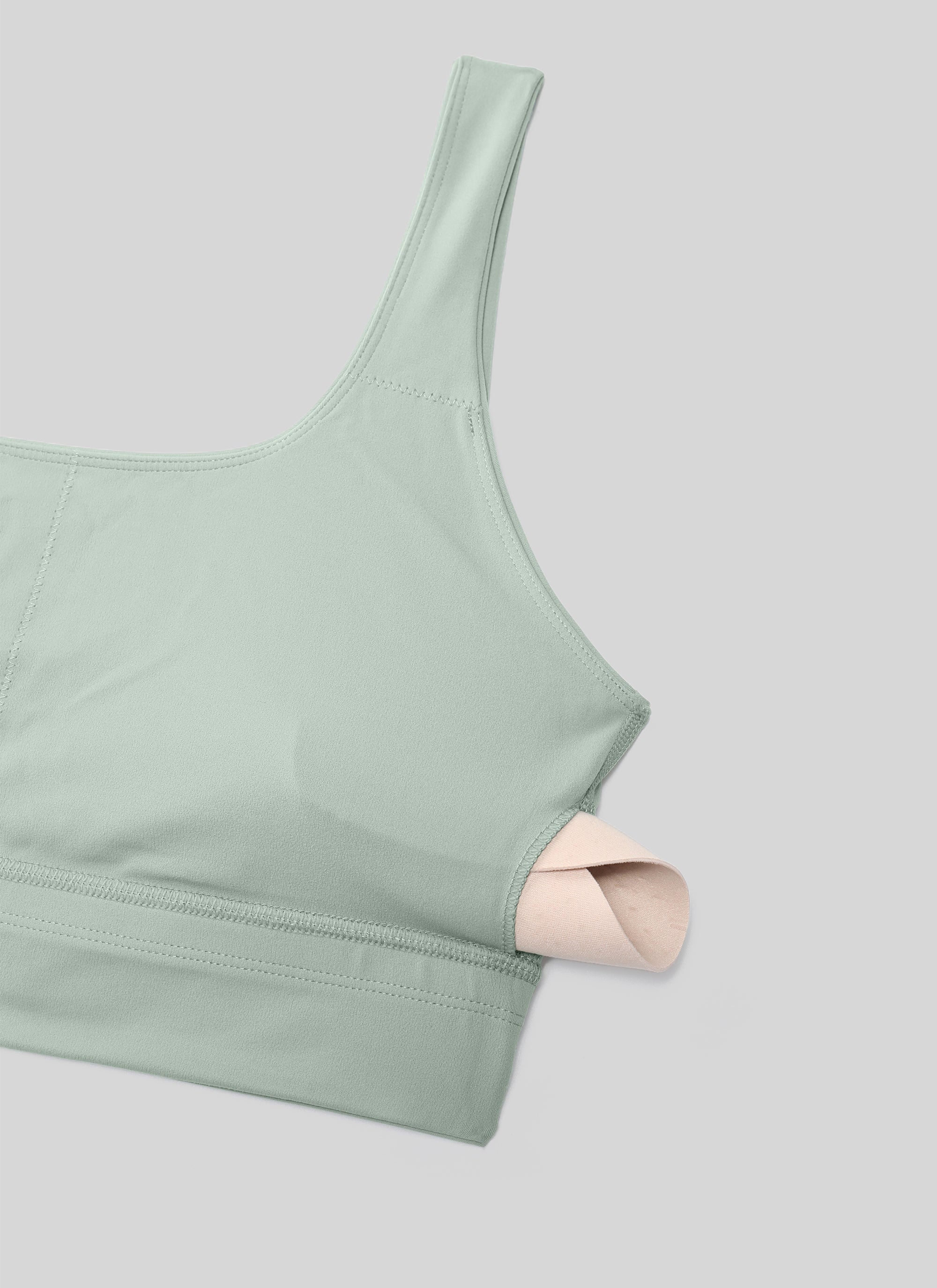 CRZ YOGA Yoga para sa Kababaihan na Mababang Suporta Butterluxe Sport Bra U Back Longline Green Palm Court