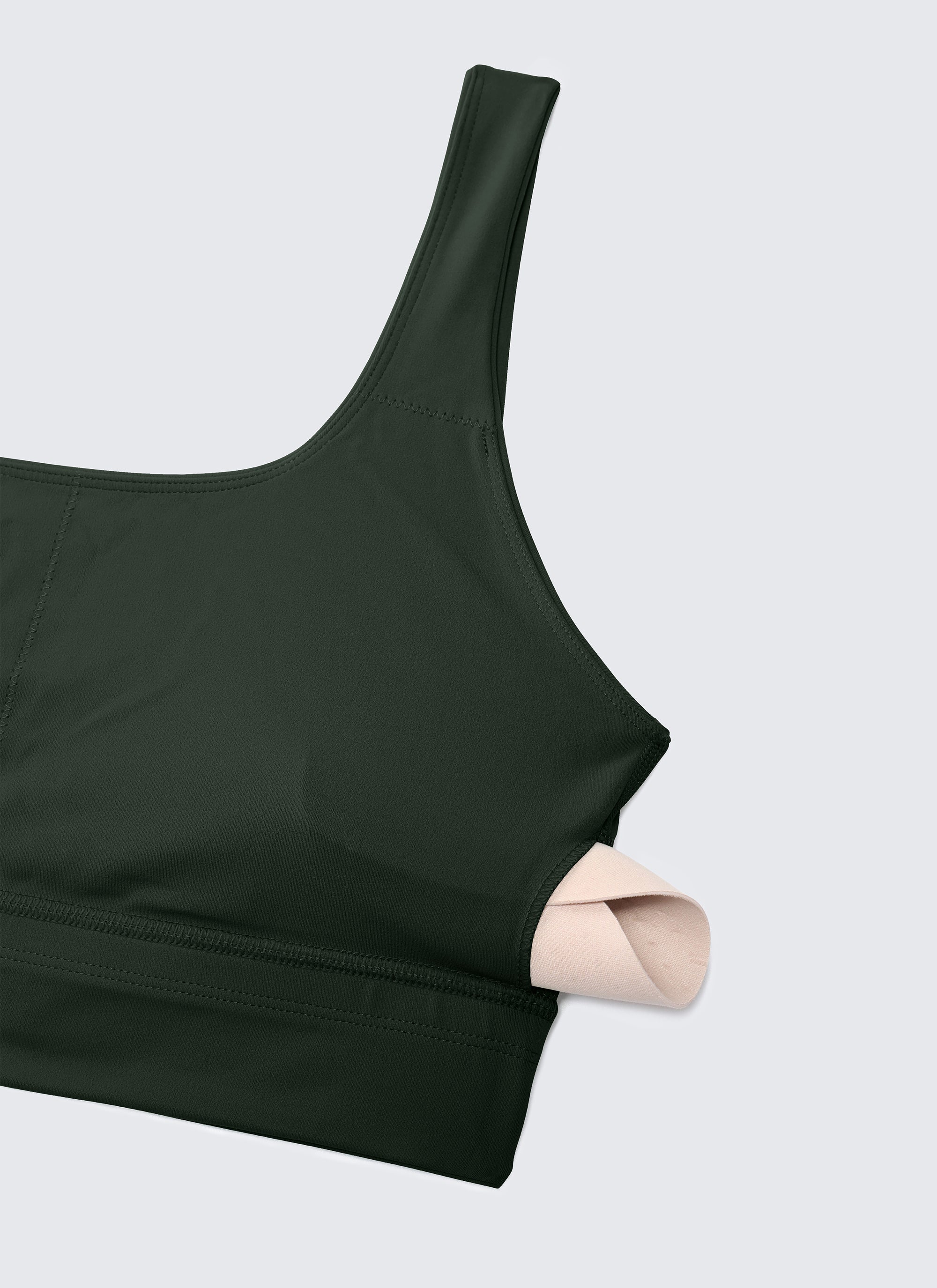 CRZ YOGA Yoga para sa Kababaihan na Mababang Suporta Butterluxe Sport Bra U Back Longline Legend Green