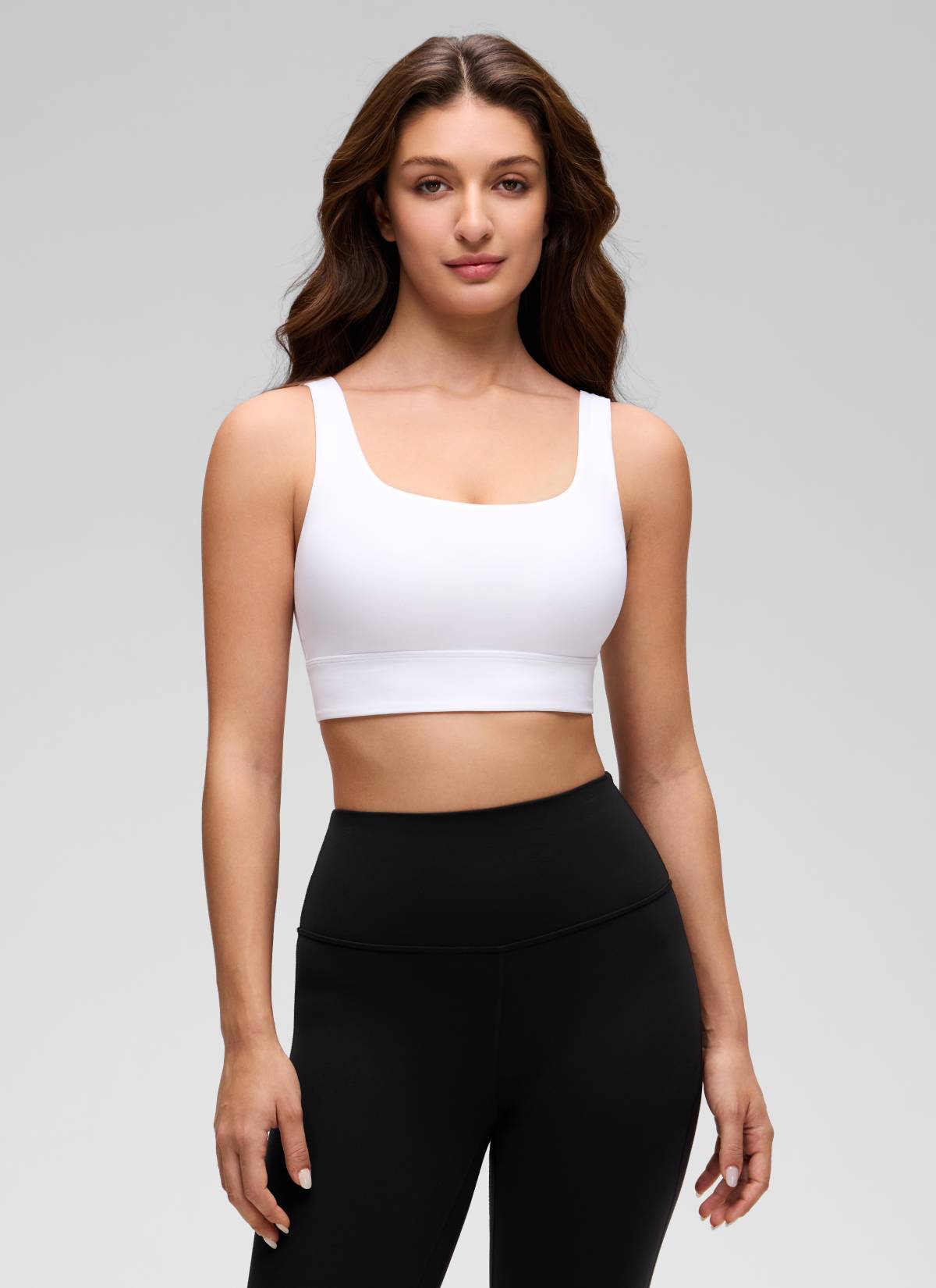CRZ YOGA Yoga para sa Kababaihan na Mababang Suporta Butterluxe Sport Bra U Back Longline White