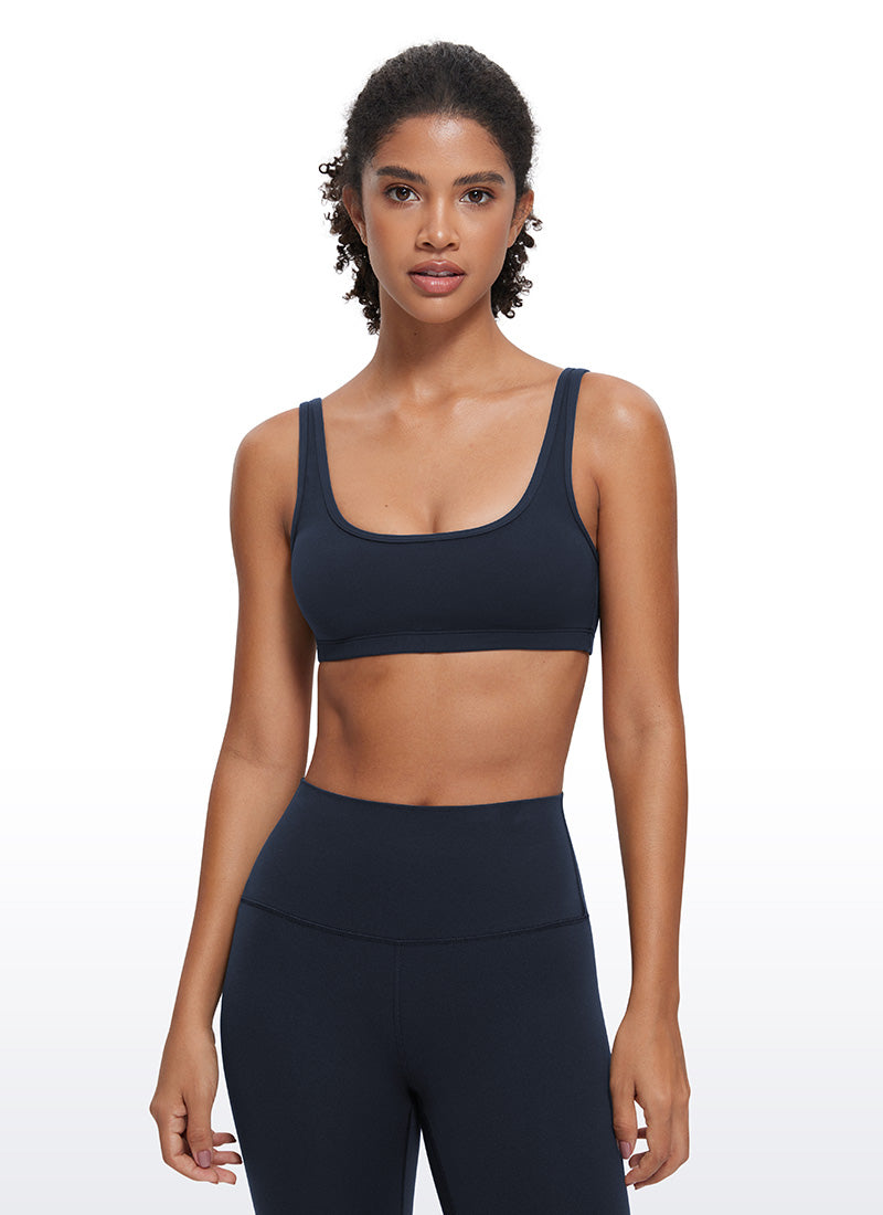 CRZ YOGA Babae Butterluxe Scoop Neck Cami Padded Mini Bra Twilight Blue