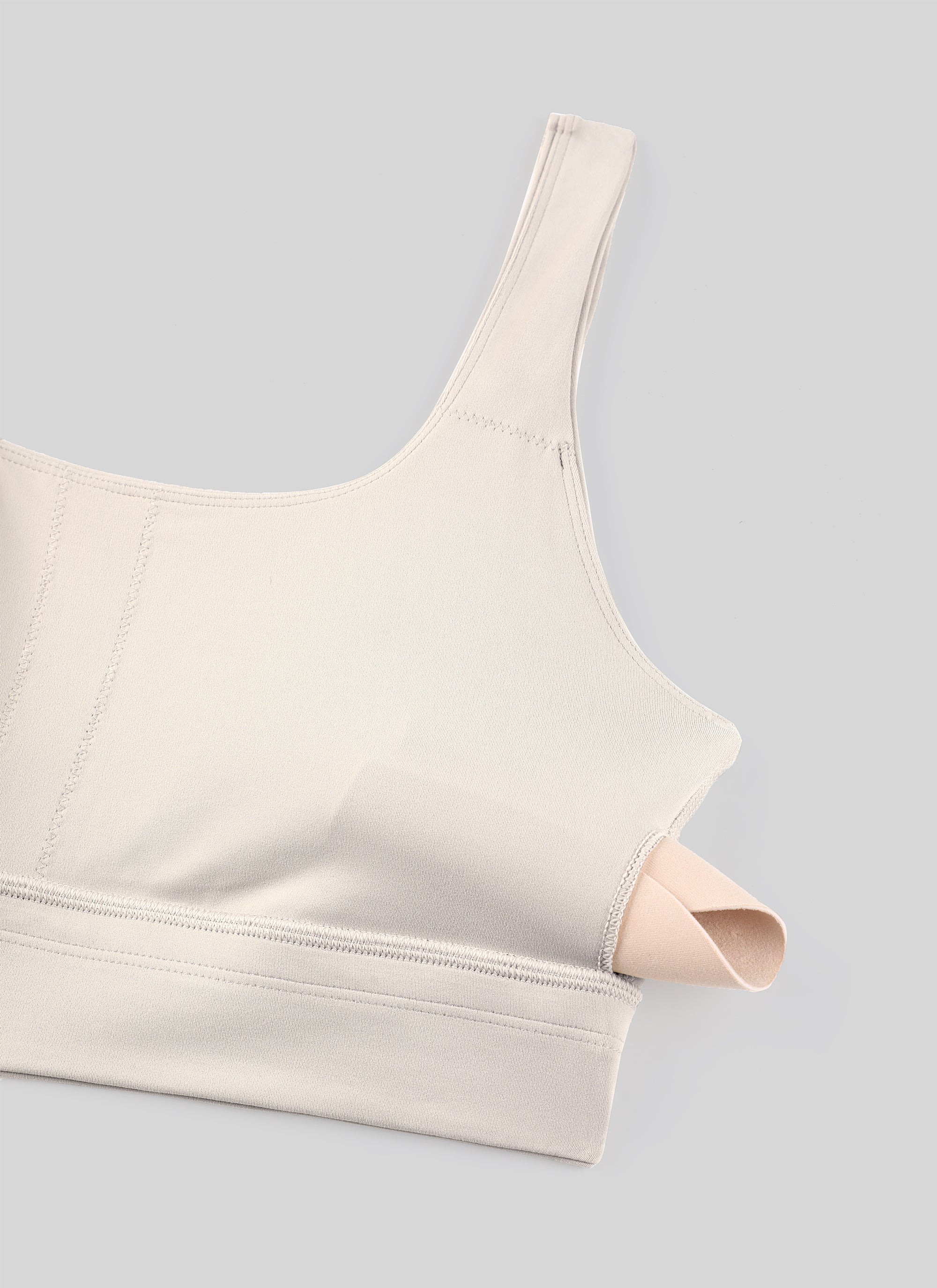 CRZ YOGA Yoga para sa Kababaihan na Mababang Suporta Butterluxe Sport Bra U Back Longline Mojave Tan