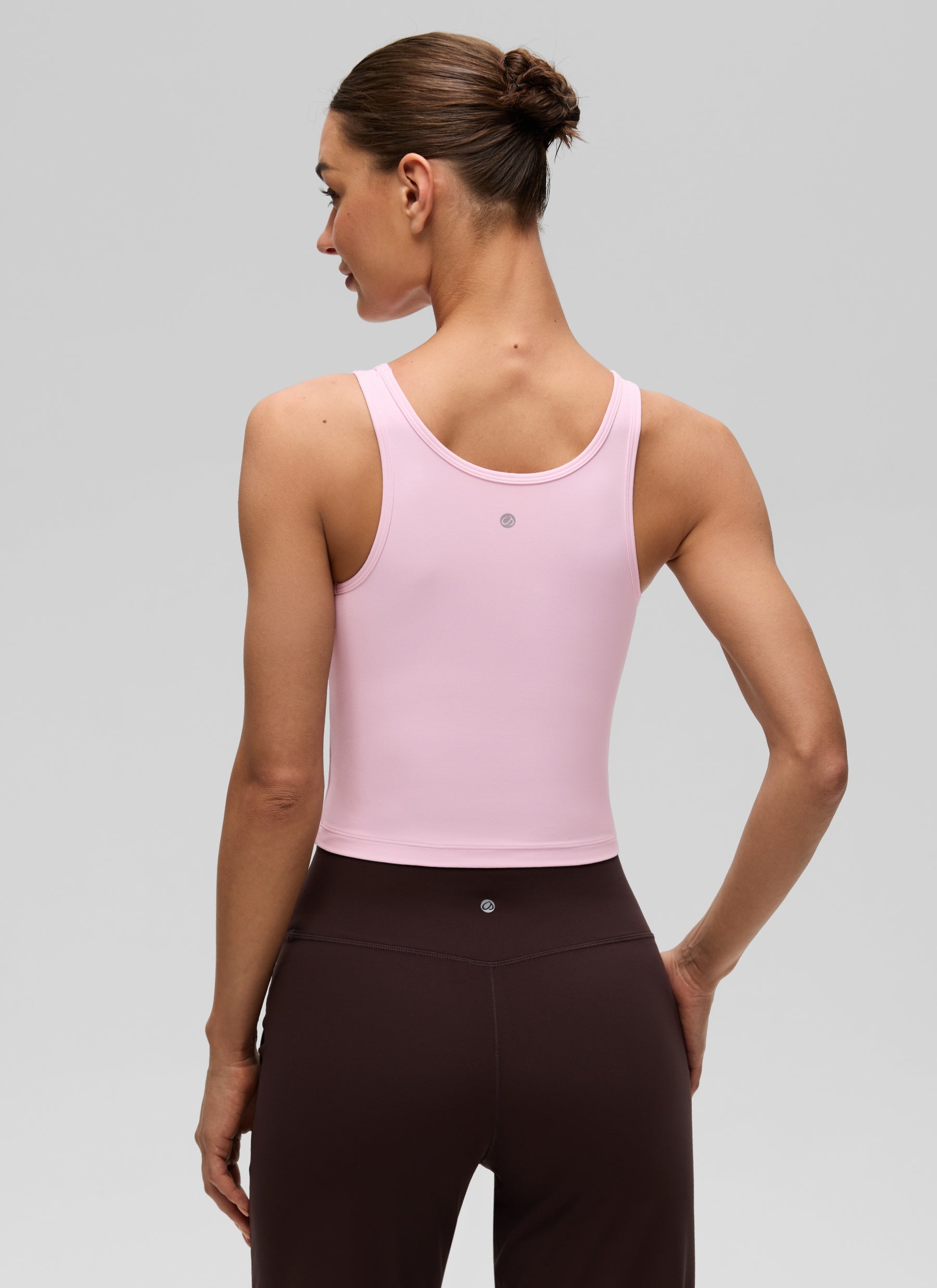 CRZ YOGA Women's Yoga Butterluxe Tight Fit Tank Tops Racerback Pink Peony
