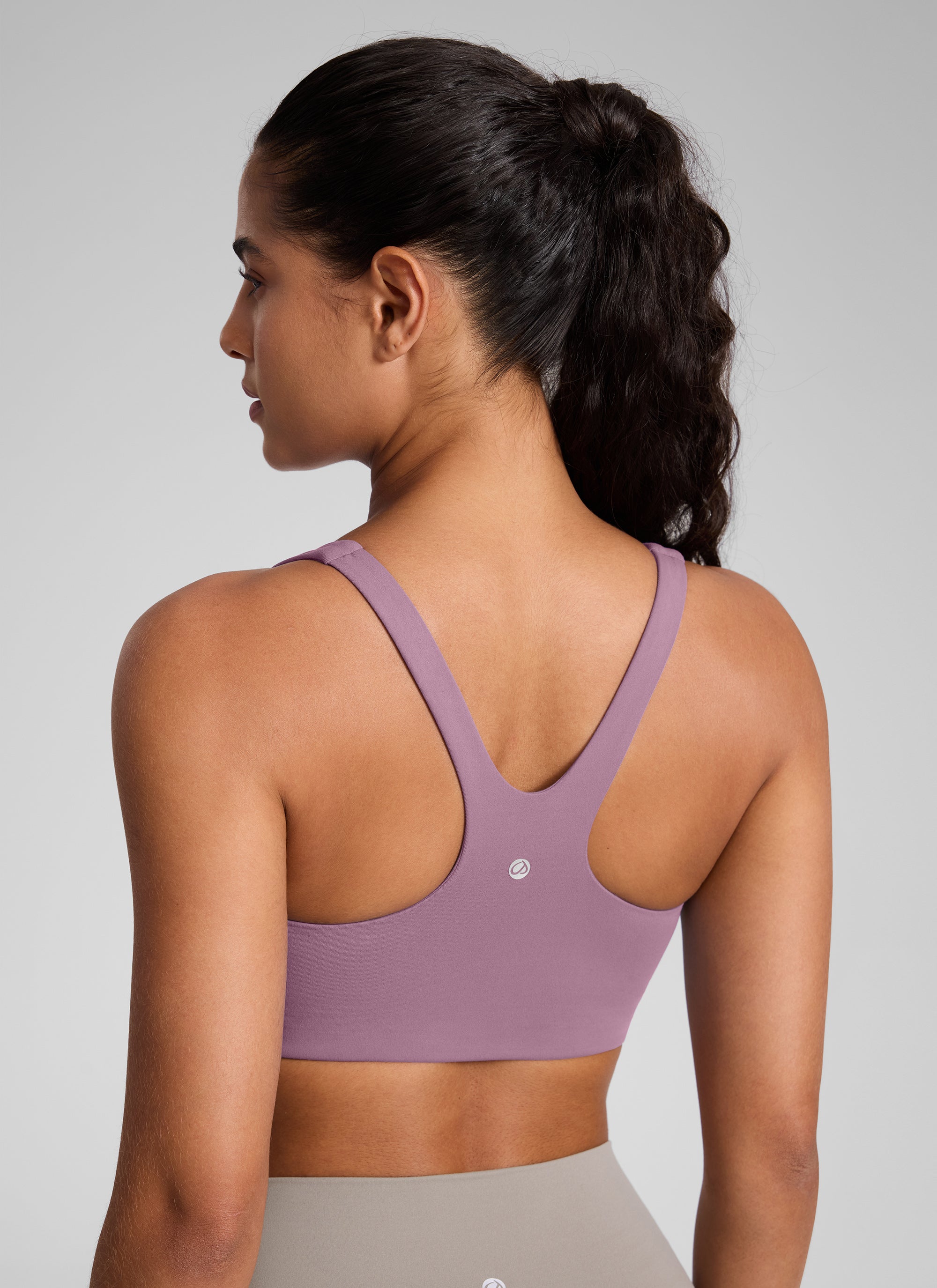 CRZ YOGA Pambabae Butterlift Dobleng Linya ng Square Neck Yoga Sports Bra na Magaan na Lavender