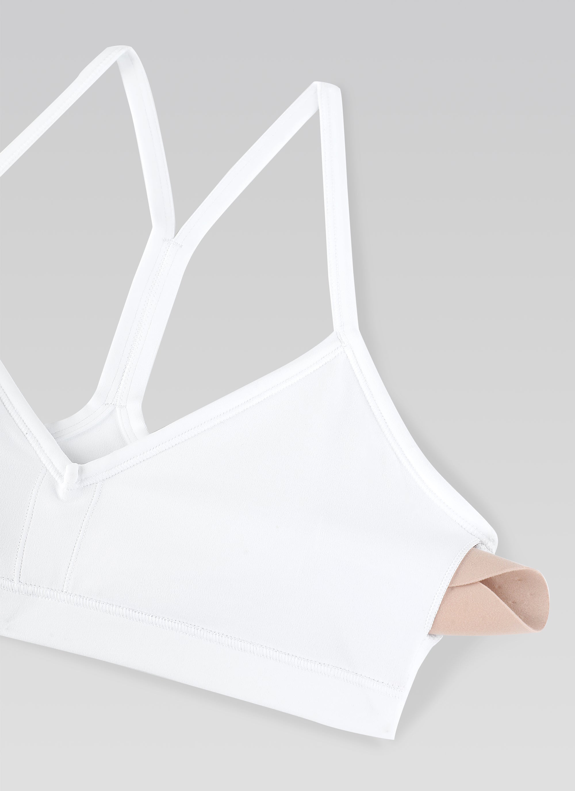 CRZ YOGA Butterluxe Pambabaeng Ruched V Neck Yoga Padded Sports Bra Puti