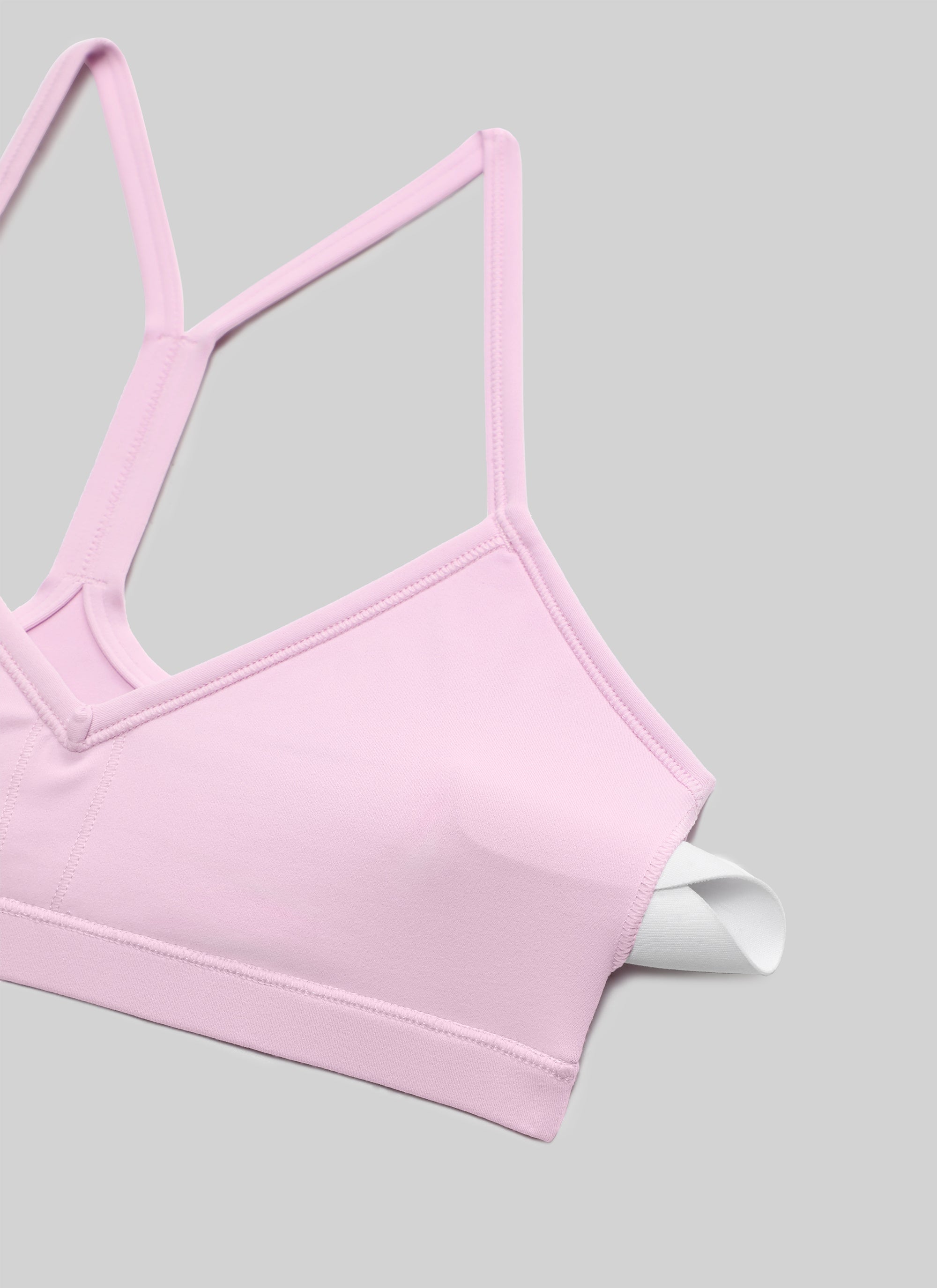 CRZ YOGA Butterluxe Pambabaeng Ruched V Neck Yoga Padded Sports Bra Vita Pink
