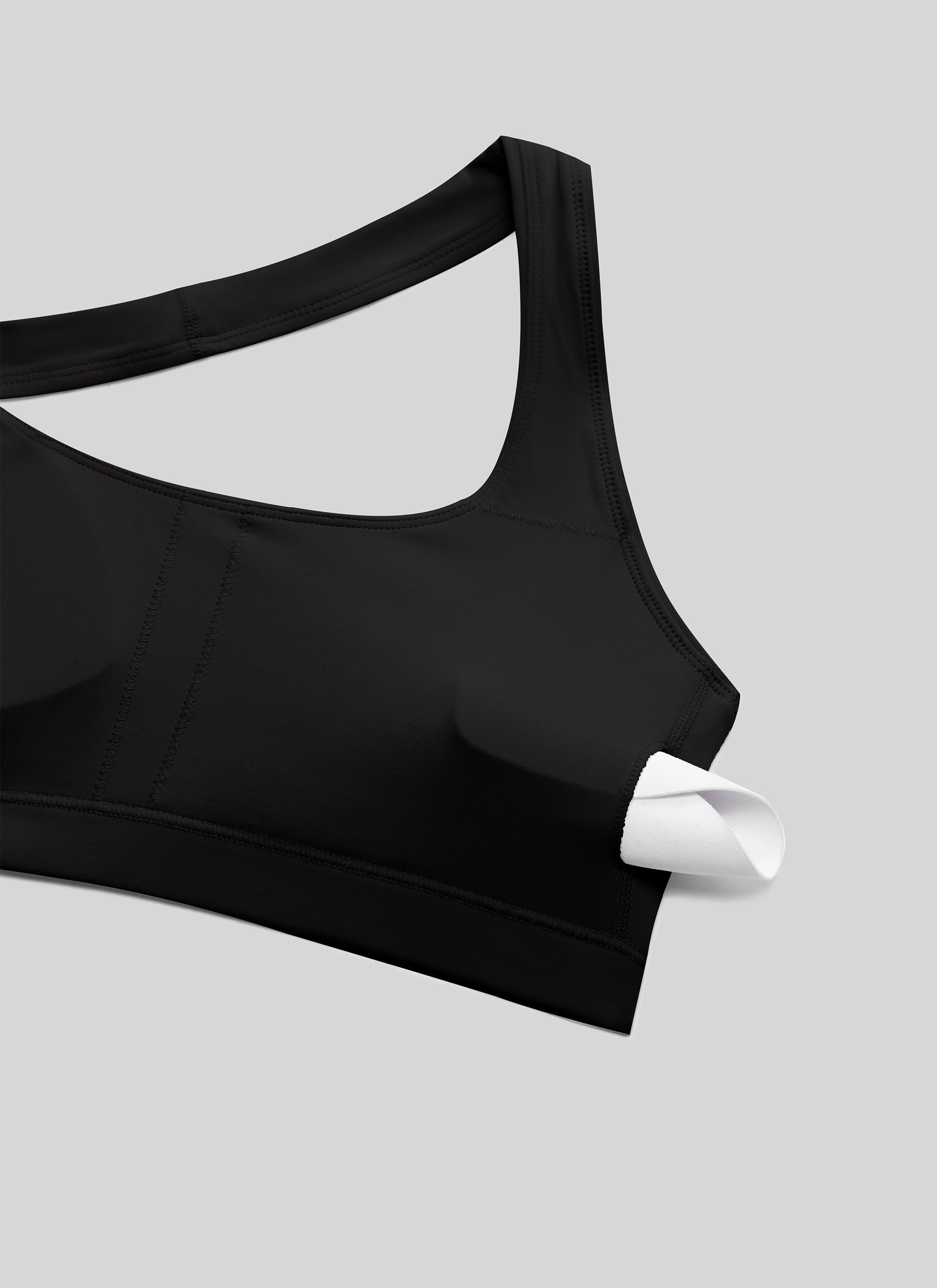 CRZ YOGA Pambabaeng Yoga Scoop Neck Padded Open Back Sports Bras Itim