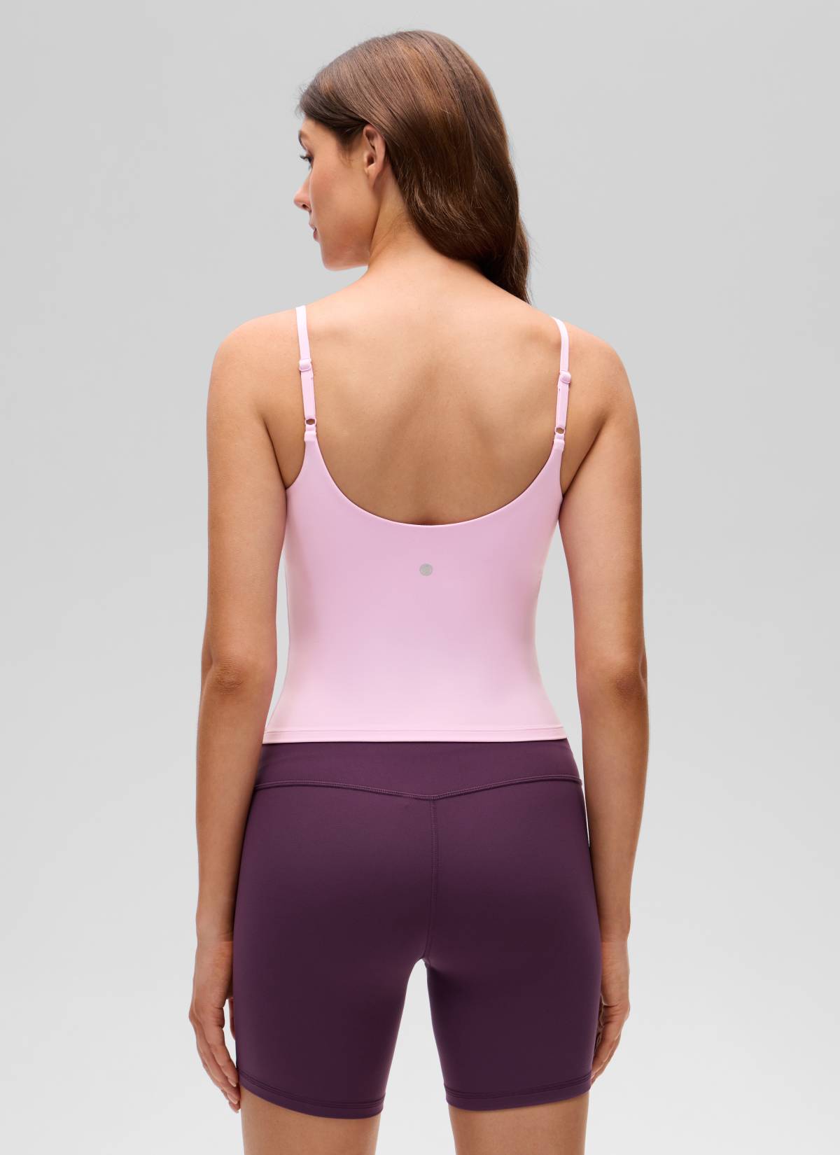 CRZ YOGA Pambabae Butterluxe Yoga U Back Waist Length Built-in Bra Tank Vita Pink