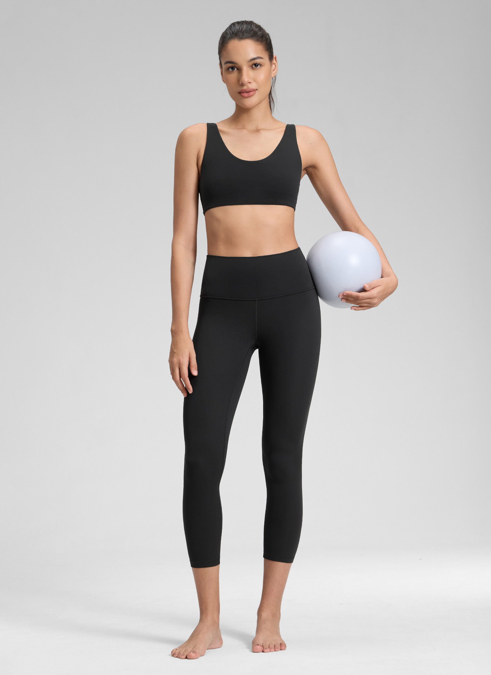 CRZ YOGA Mataas na Lugar ng Yoga Lounge para sa Kababaihan Butterluxe Yoga Leggings 23'' Itim