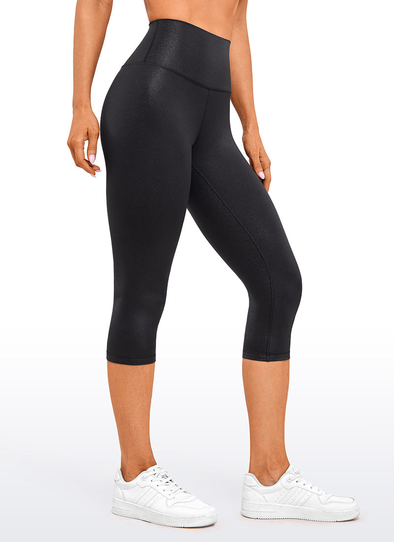 CRZ YOGA Mataas na Lugar ng Yoga Lounge para sa Kababaihan Butterluxe Yoga Leggings 19'' Itim Klasikong Katad