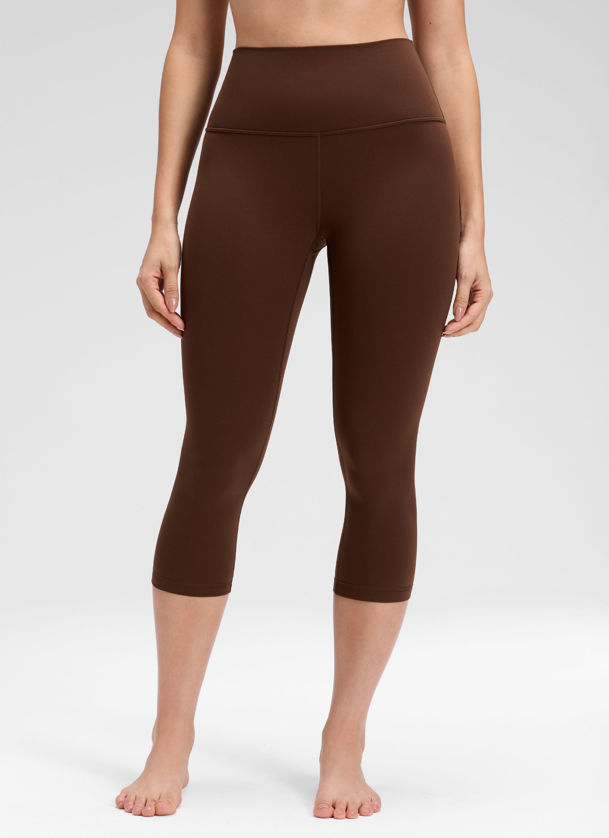 CRZ YOGA Women's Yoga Lounge High Rise Butterluxe Yoga Leggings 19'' Lava Brown