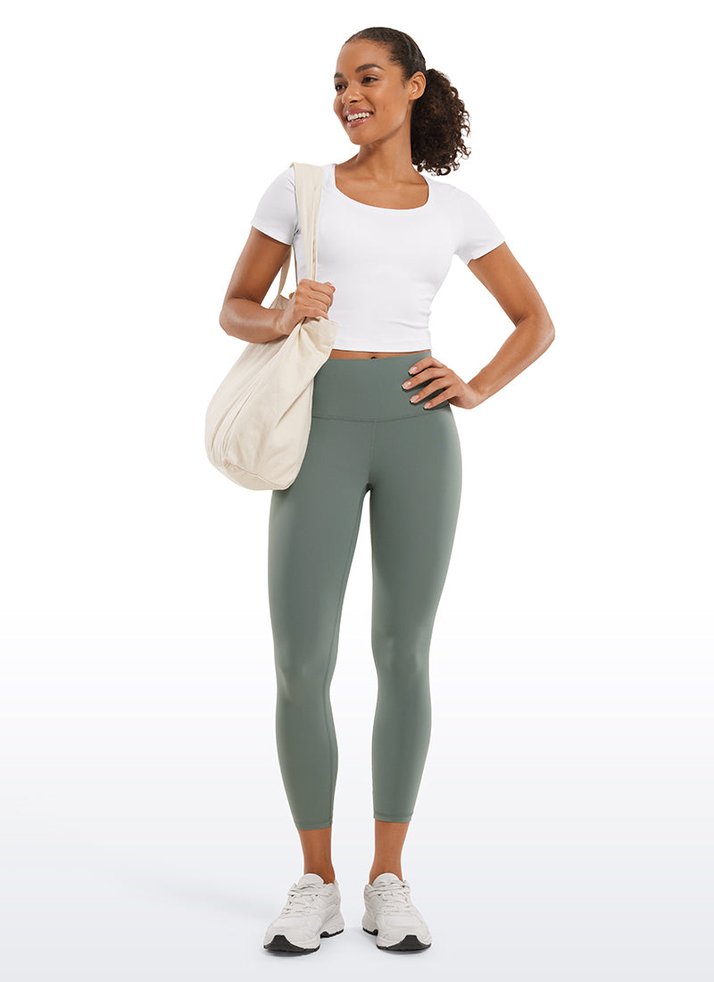 CRZ YOGA Mataas na Lugar ng Yoga Lounge para sa Kababaihan Butterluxe Yoga Leggings 23'' Grey Sage
