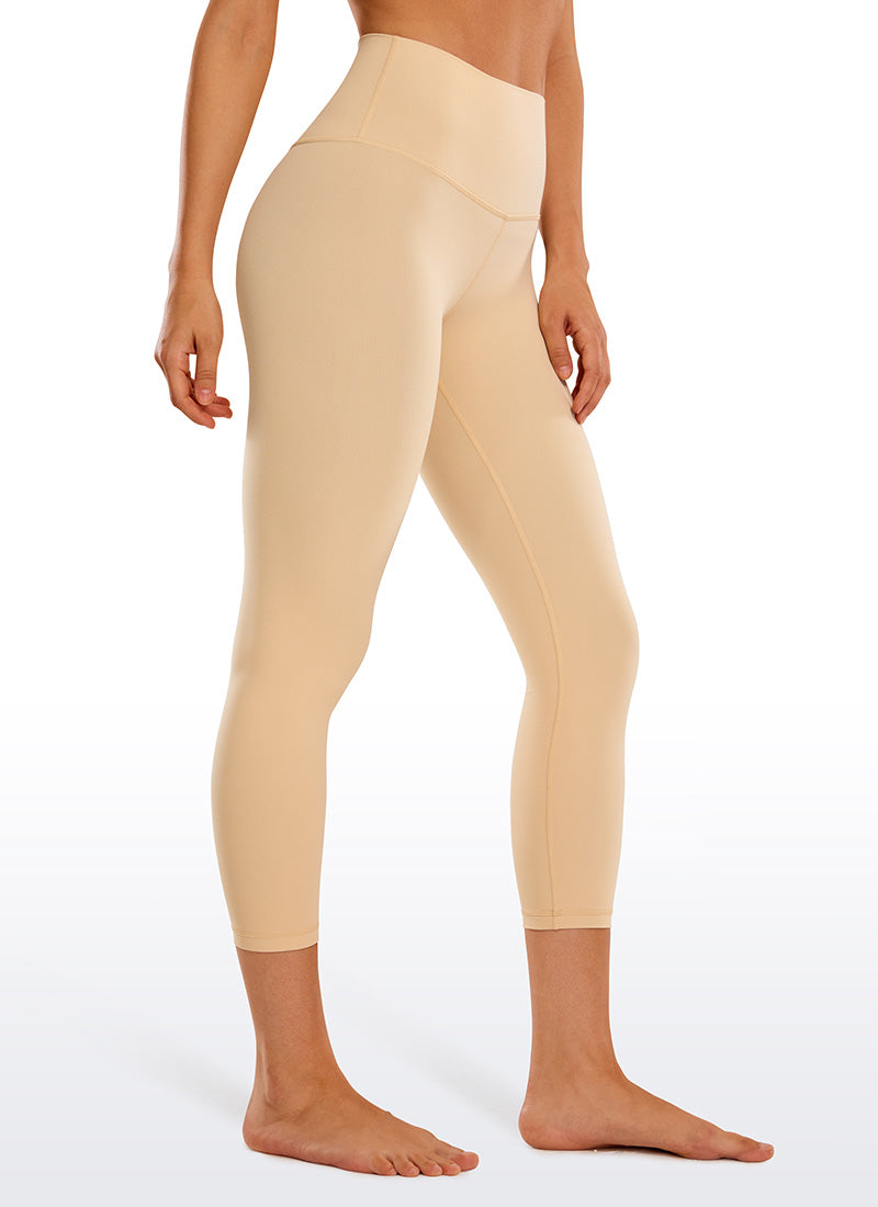 CRZ YOGA Mataas na Lugar ng Yoga Lounge para sa Kababaihan Butterluxe Yoga Leggings 23'' Tan Milkshake