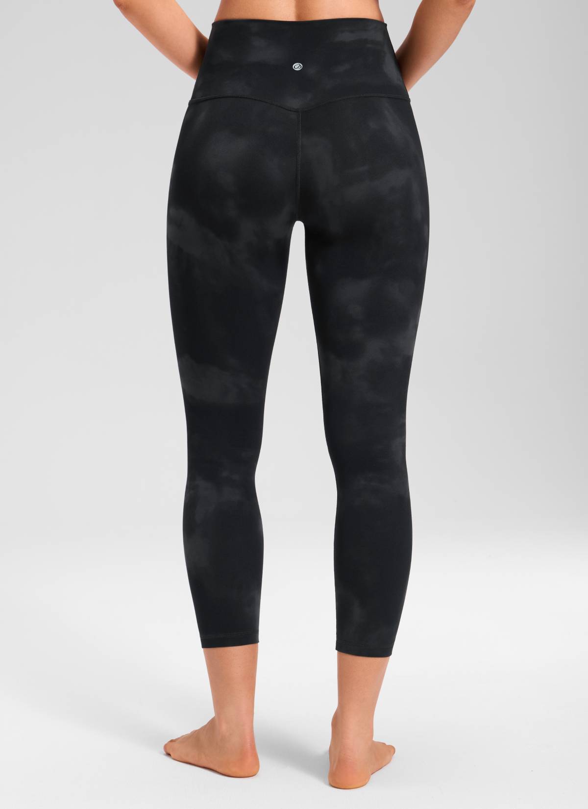 CRZ YOGA Mataas na Lugar ng Yoga Lounge para sa Kababaihan Butterluxe Yoga Leggings na 23'' Itim na Tie Dye na Bulaklak