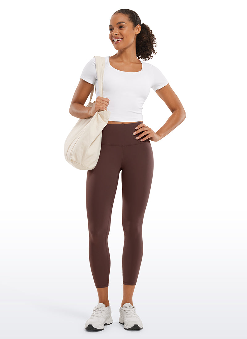 CRZ YOGA Mataas na Lugar ng Yoga Lounge para sa Kababaihan Butterluxe Yoga Leggings 23'' Taupe