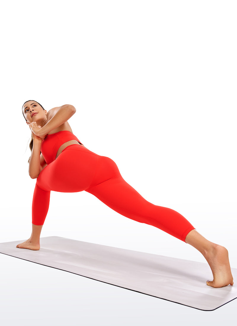 CRZ YOGA Mataas na Lugar ng Yoga Lounge para sa Kababaihan Butterluxe Yoga Leggings 23'' Madilim na Pula