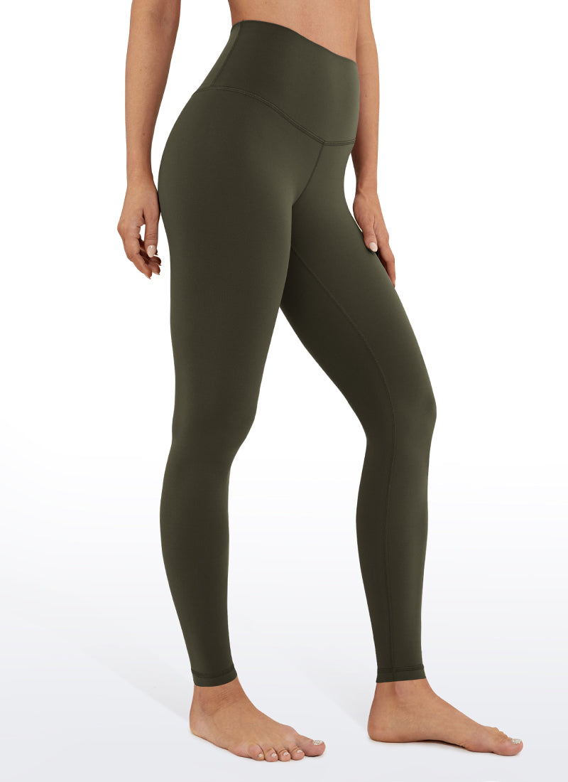 CRZ YOGA Mataas na Lugar ng Yoga para sa Kababaihan Butterluxe Leggings sa Bukong-bukong 26.5'' Olive Green