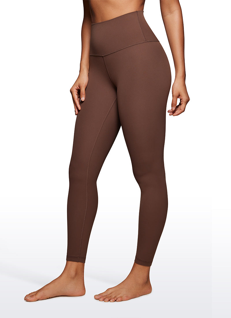 CRZ YOGA Mataas na Lugar ng Yoga para sa Kababaihan Butterluxe Leggings sa Bukong-bukong 26.5'' Kape Kayumanggi