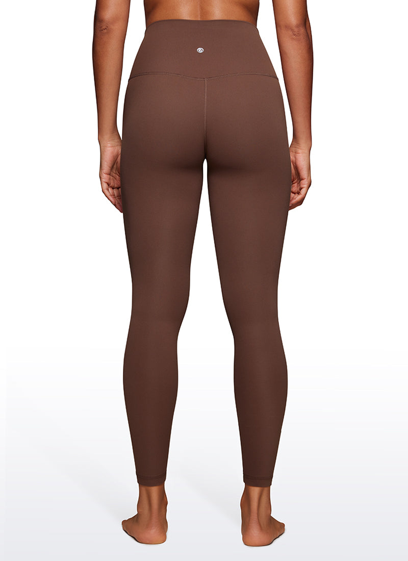 CRZ YOGA Mataas na Lugar ng Yoga para sa Kababaihan Butterluxe Leggings sa Bukong-bukong 26.5'' Kape Kayumanggi