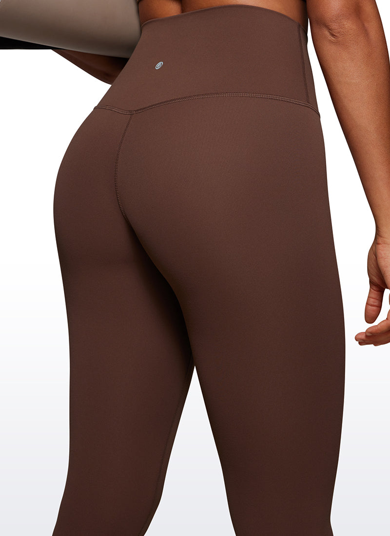 CRZ YOGA Mataas na Lugar ng Yoga para sa Kababaihan Butterluxe Leggings sa Bukong-bukong 26.5'' Kape Kayumanggi