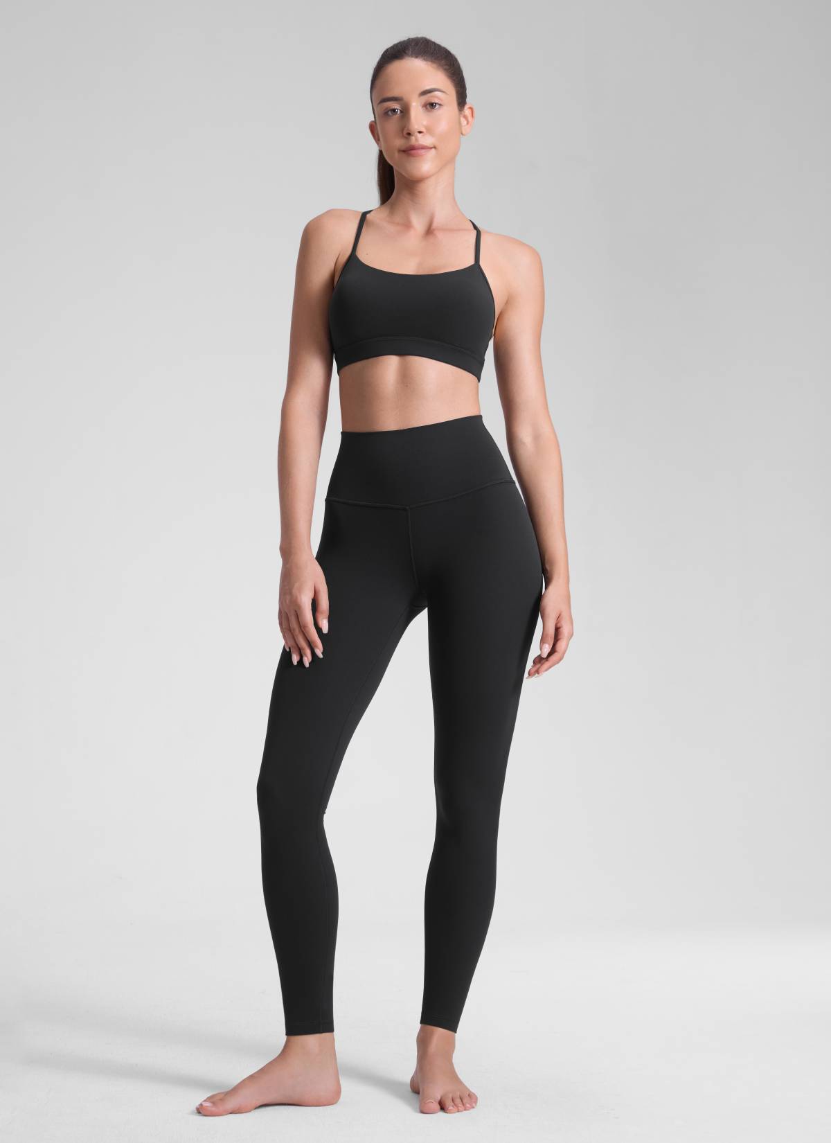 CRZ YOGA Mataas na Lugar ng Yoga Lounge para sa Kababaihan Butterluxe Yoga Leggings 28'' Itim