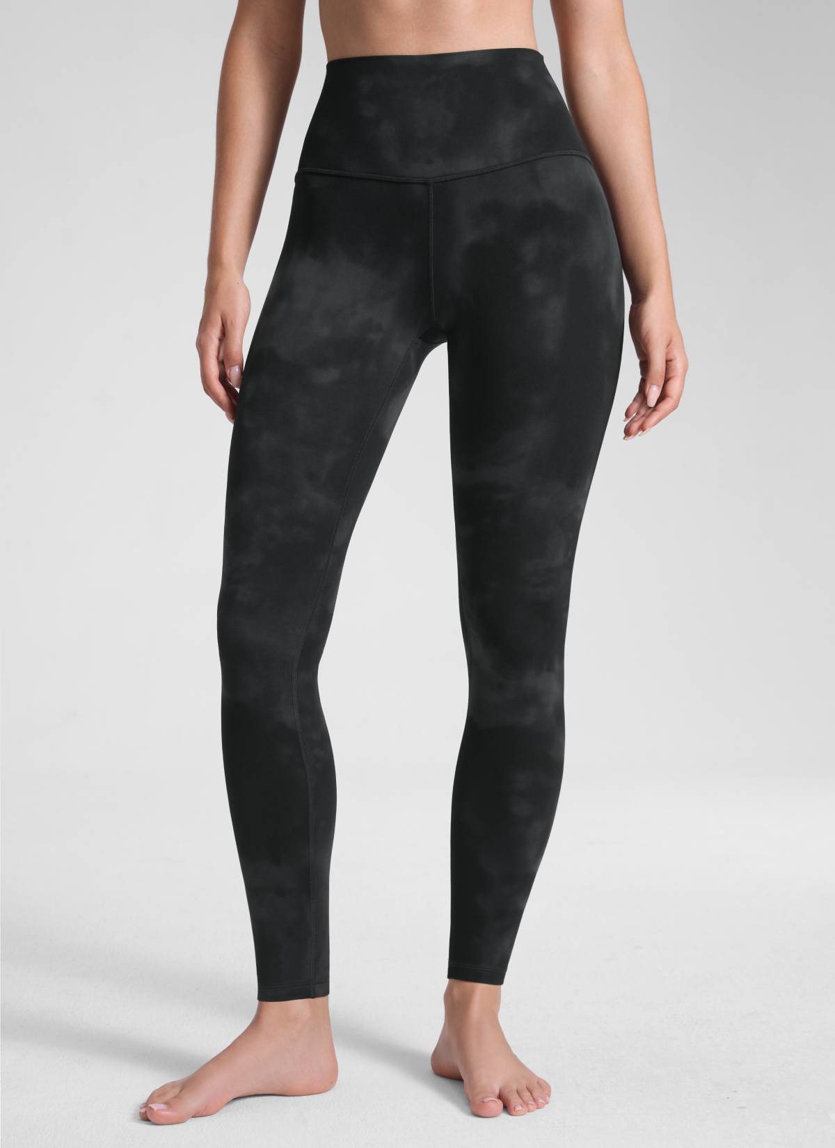 CRZ YOGA Mataas na Lugar ng Yoga Lounge para sa Kababaihan Butterluxe Yoga Leggings 28'' Itim na Tie Dye na Bulaklak