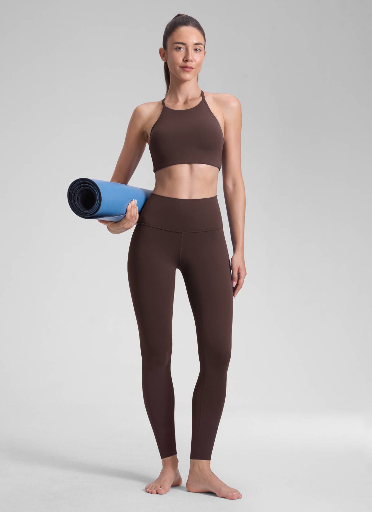 CRZ YOGA Mataas na Lugar ng Yoga Lounge para sa Kababaihan Butterluxe Yoga Leggings 28'' Hot Fudge Brown