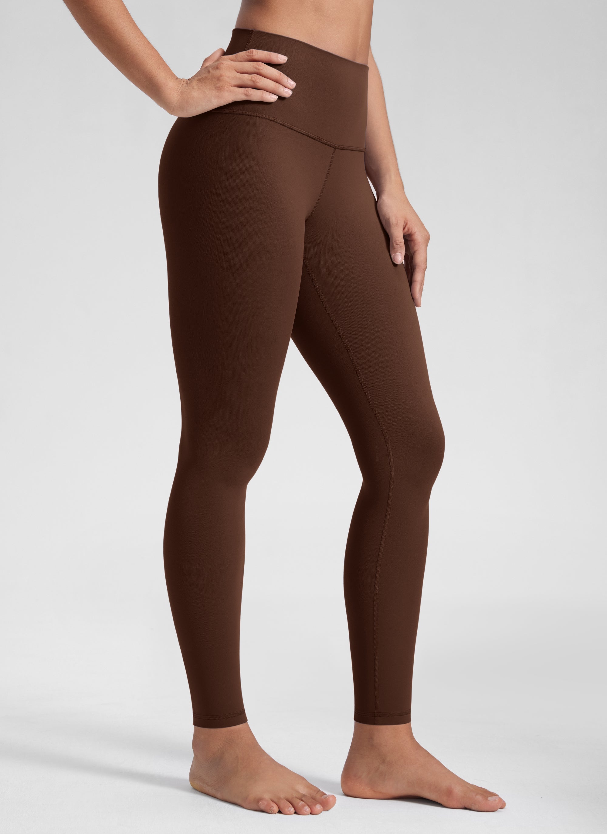 CRZ YOGA Mataas na Lugar ng Yoga Lounge para sa Kababaihan Butterluxe Yoga Leggings 28'' Lava Brown