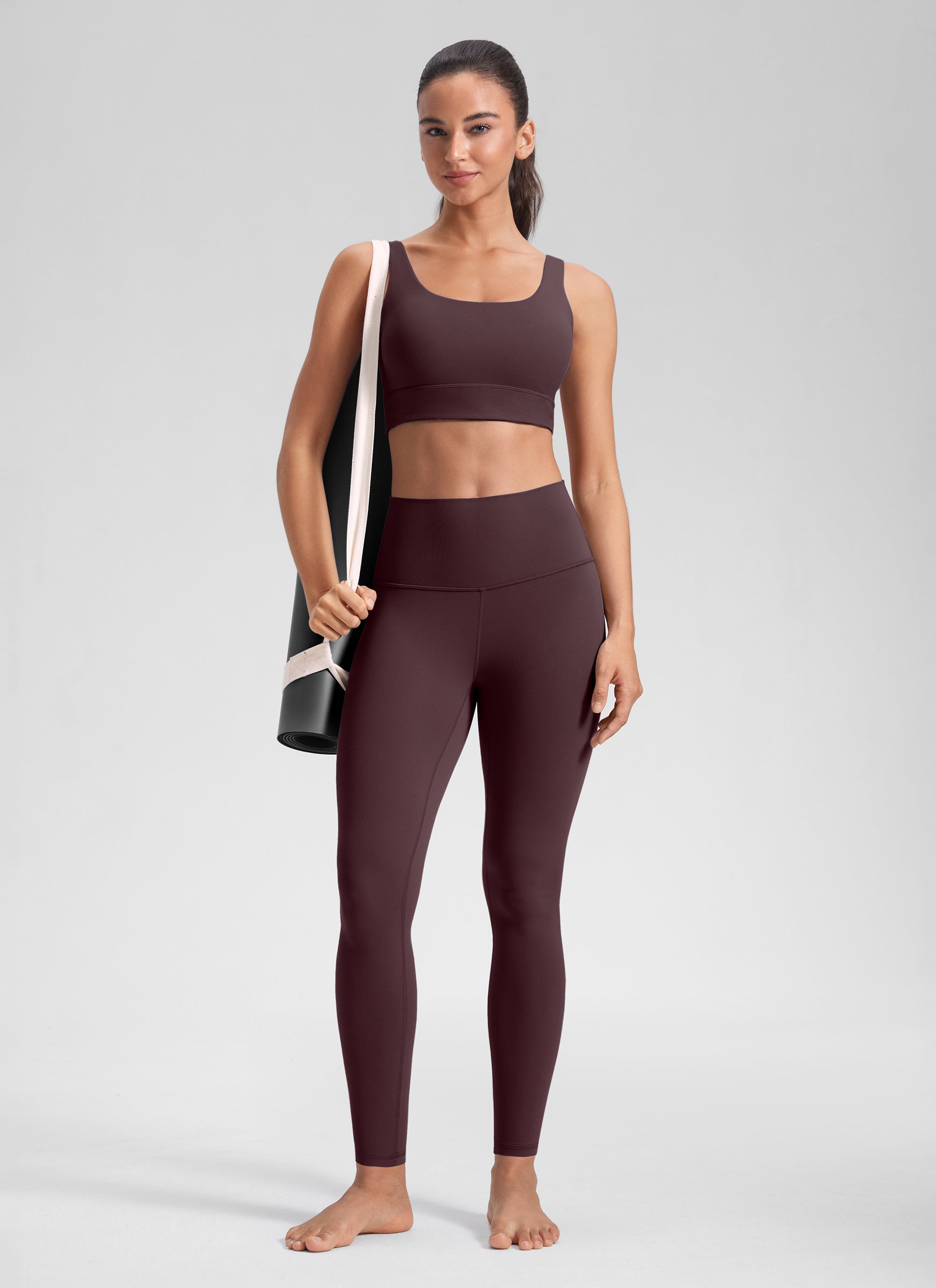 CRZ YOGA Mataas na Lugar ng Yoga Lounge para sa Kababaihan Butterluxe Yoga Leggings 28'' Hinog na Plum