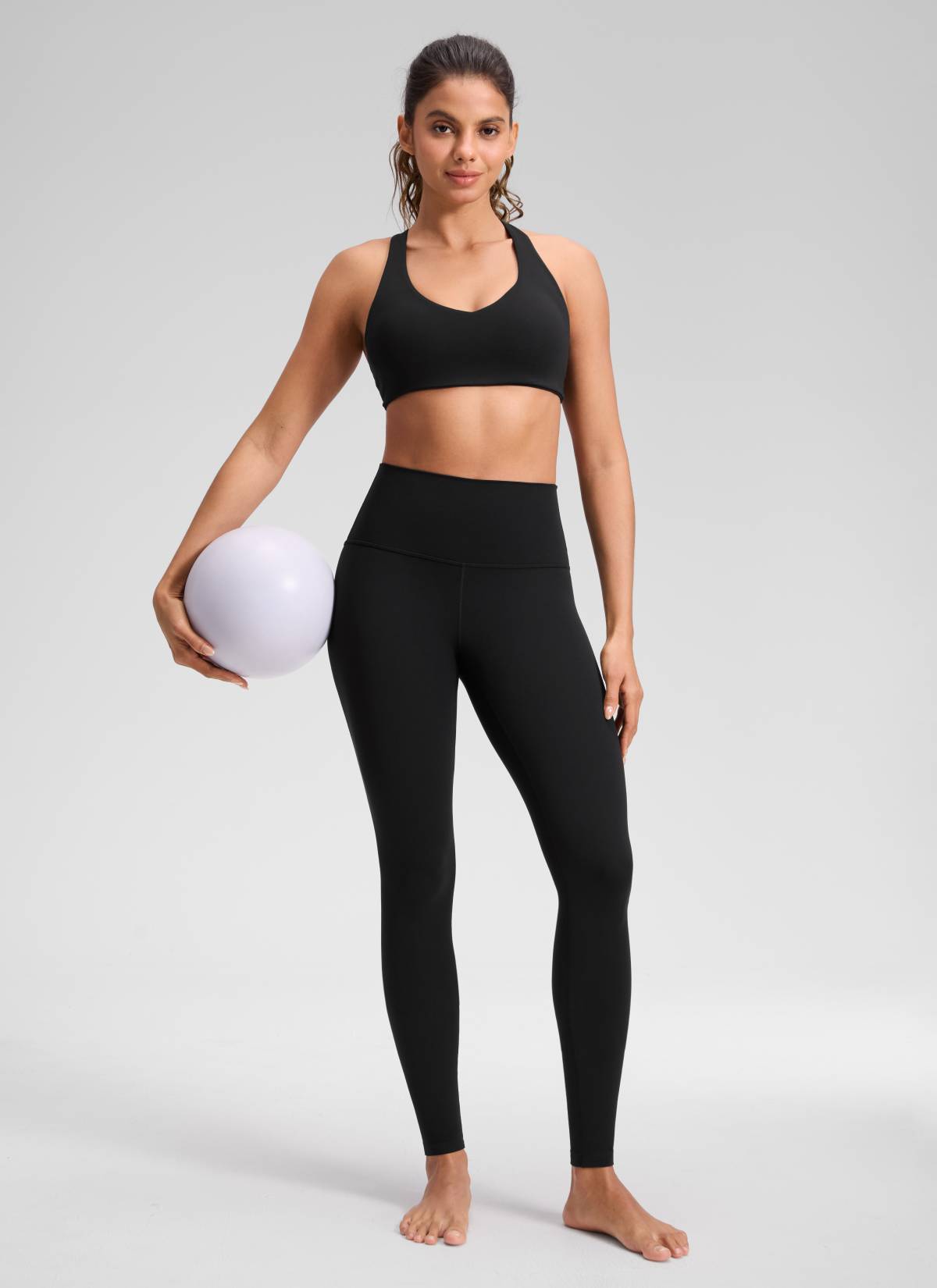 CRZ YOGA Mataas na Lugar ng Yoga Lounge para sa Kababaihan Butterluxe Yoga Leggings 30'' Itim