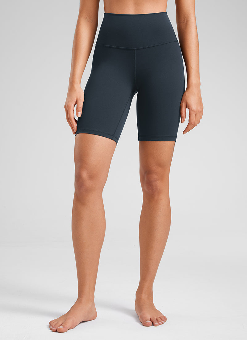 CRZ YOGA Mataas na Lugar ng Yoga para sa Kababaihan Butterluxe Mahabang Biker Shorts 8'' True Navy