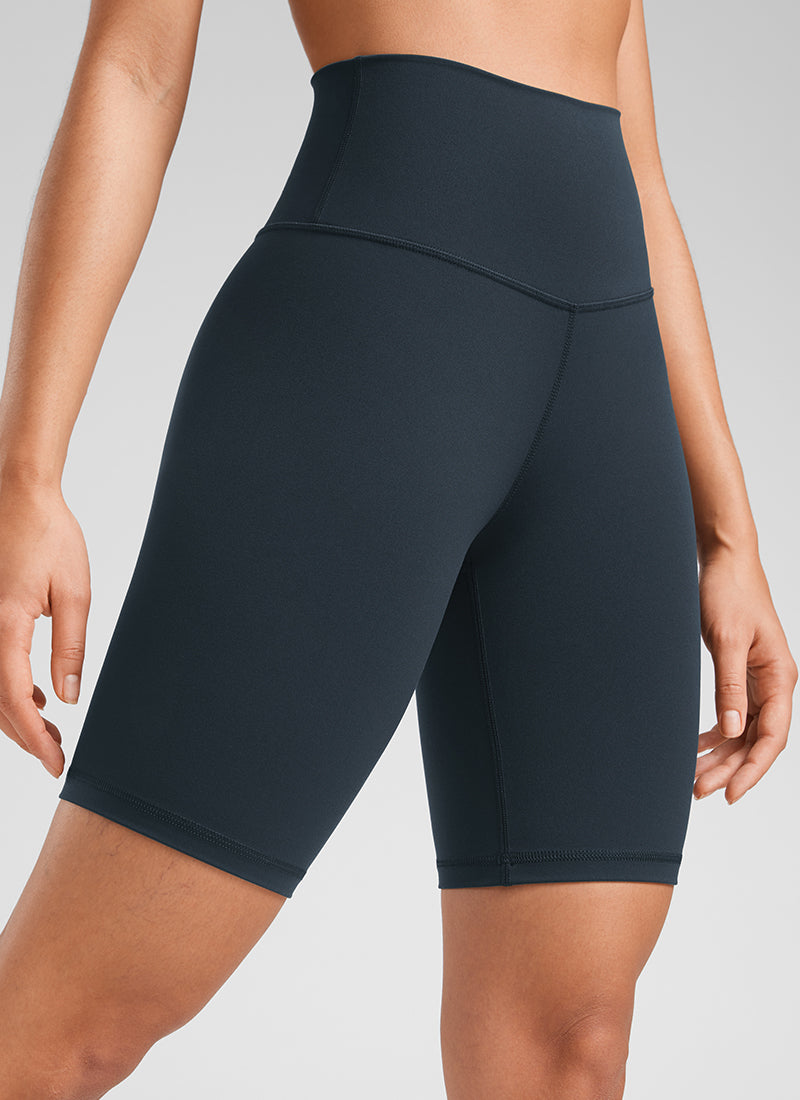 CRZ YOGA Mataas na Lugar ng Yoga para sa Kababaihan Butterluxe Mahabang Biker Shorts 8'' True Navy