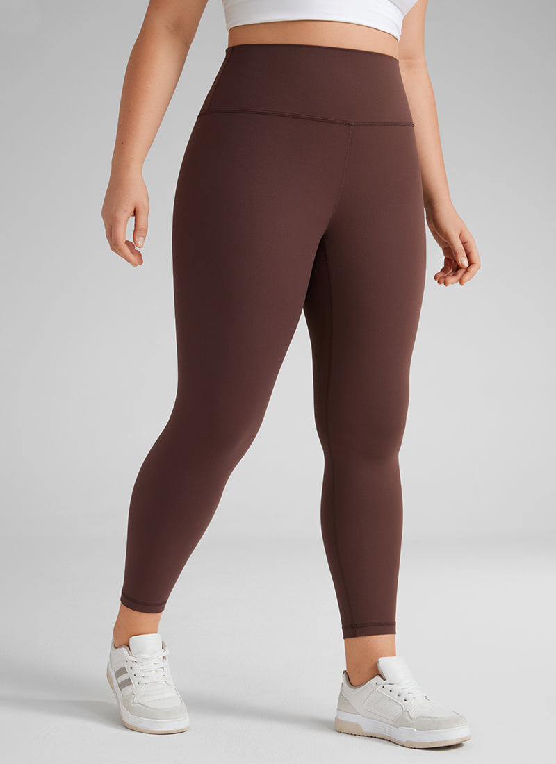 CRZ YOGA Pambabaeng Yoga High Rise Plus Size Butterluxe Leggings 25'' Taupe