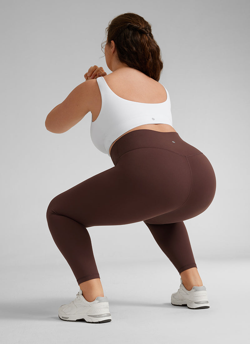 CRZ YOGA Pambabaeng Yoga High Rise Plus Size Butterluxe Leggings 25'' Taupe